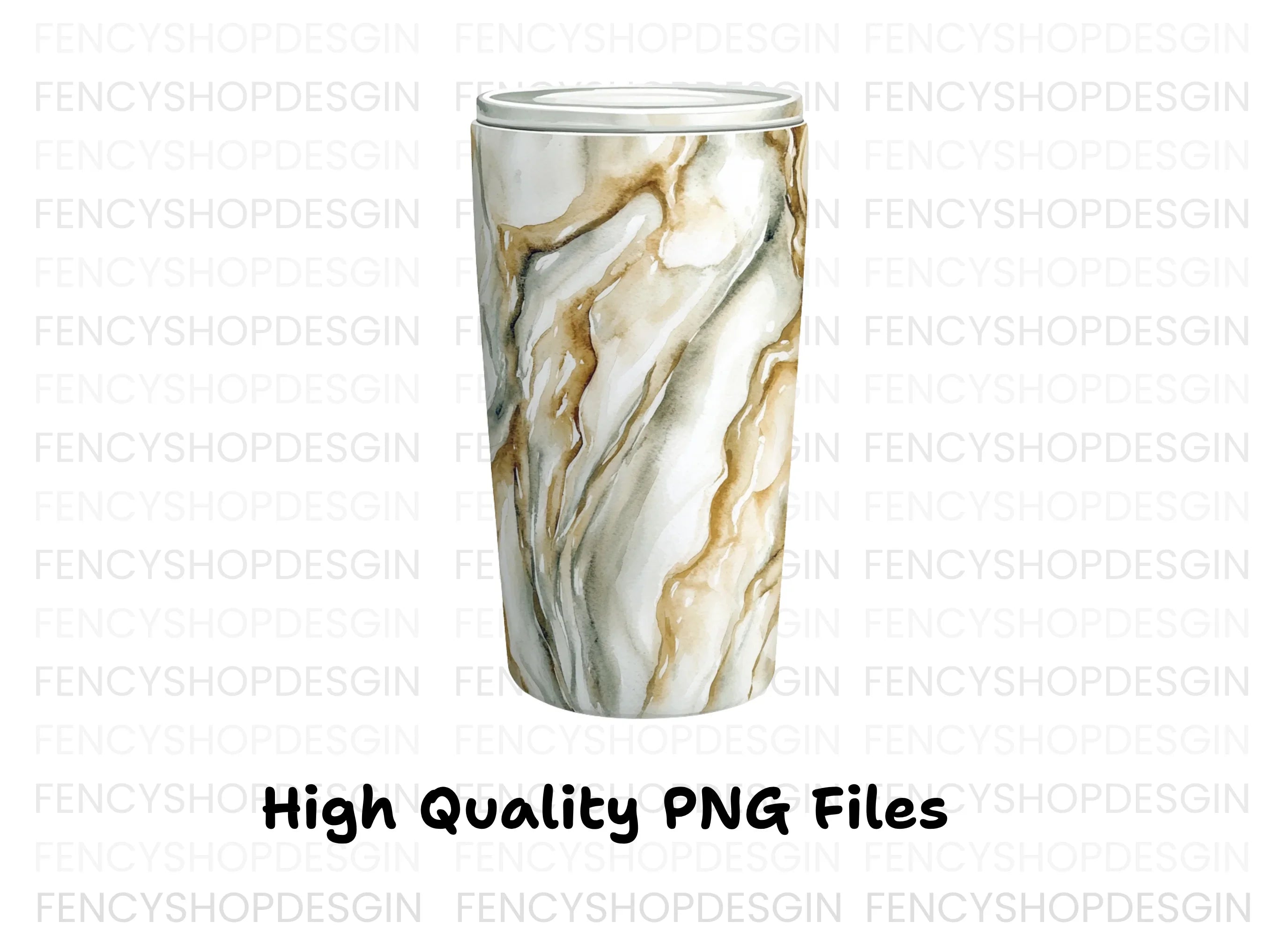 Brown Marble Tumbler Clipart Bundle