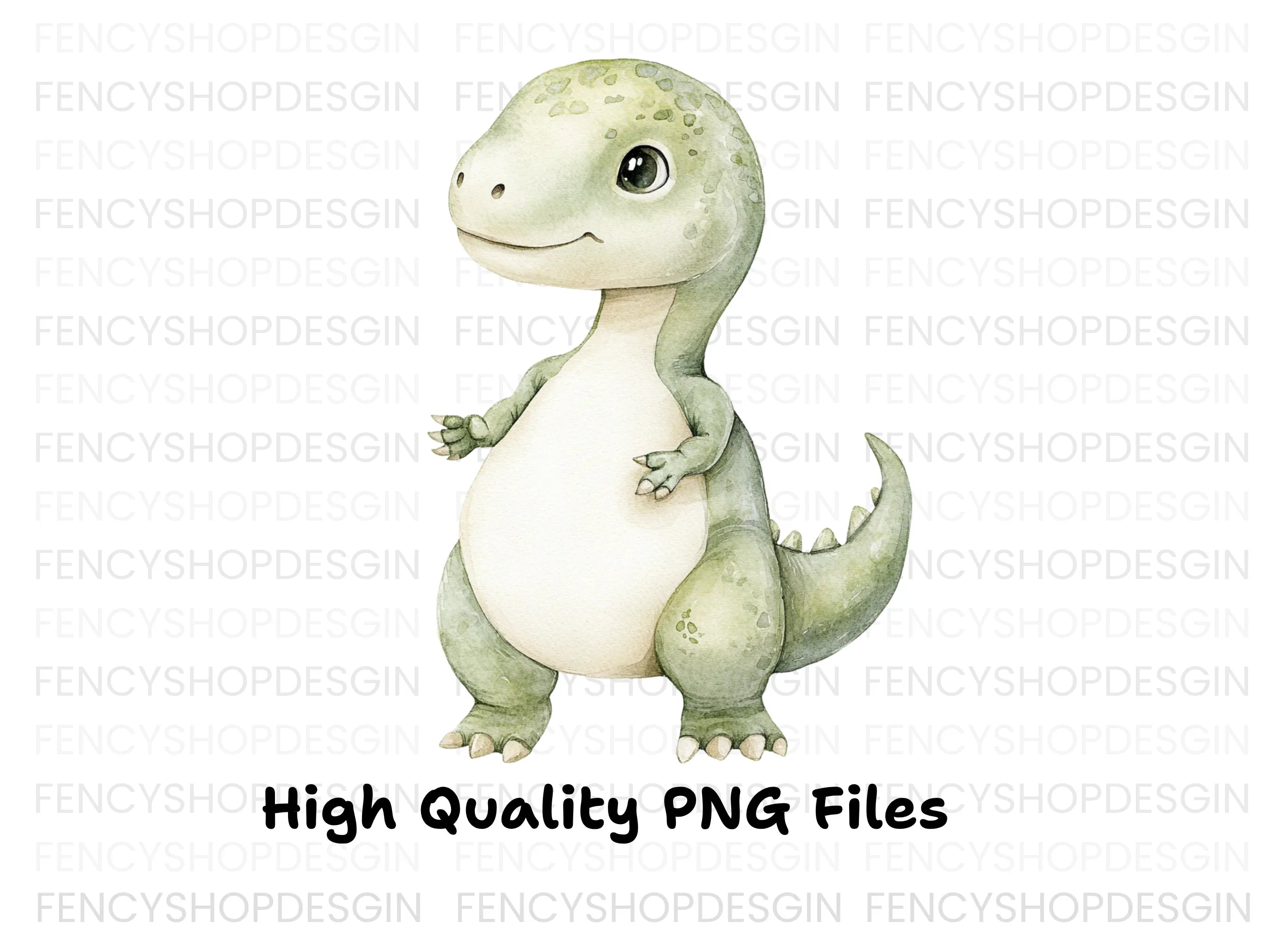 Standing Baby Dinosaur Clipart Bundle