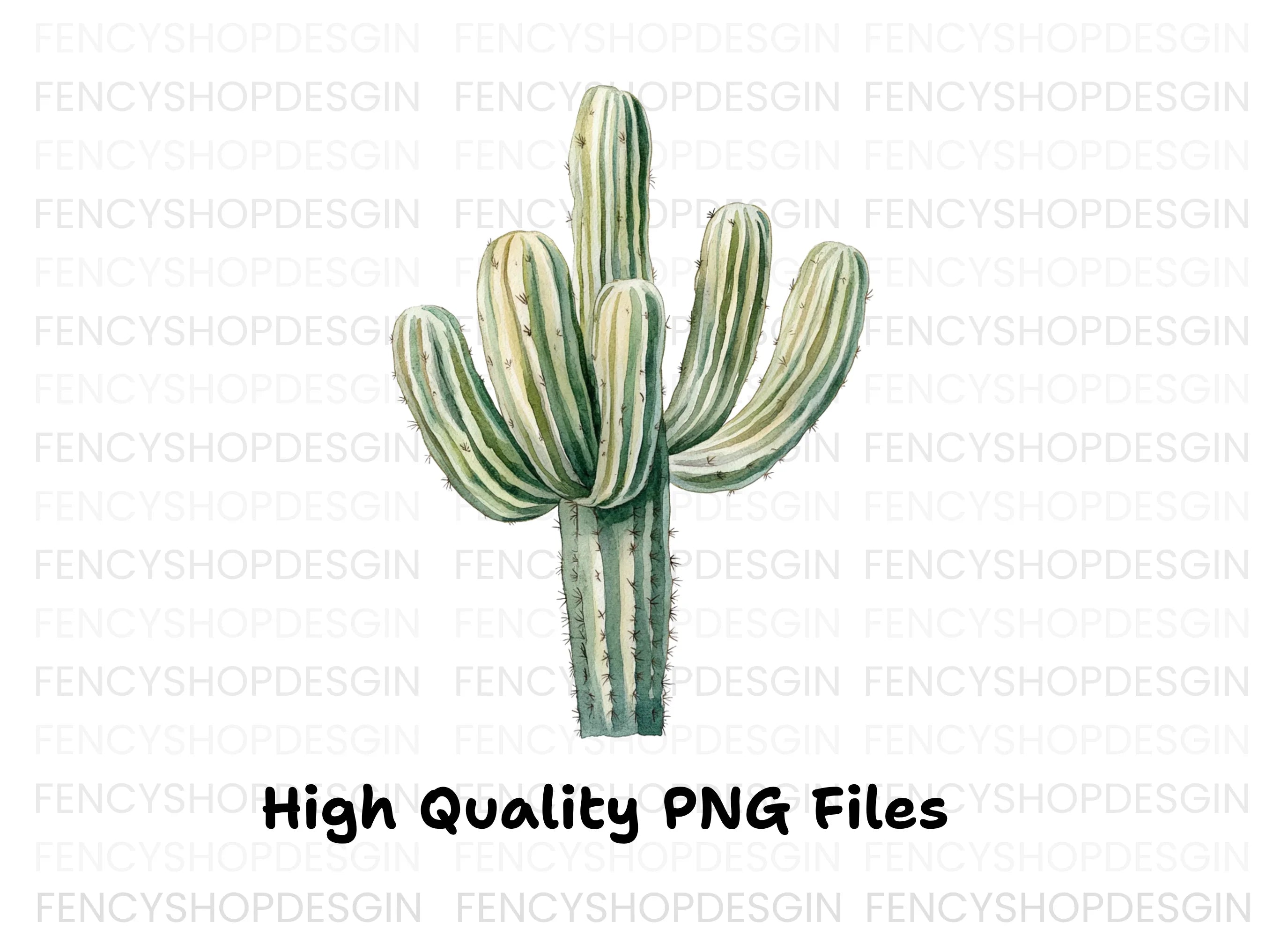 Saguaro Cactus Clipart Bundle