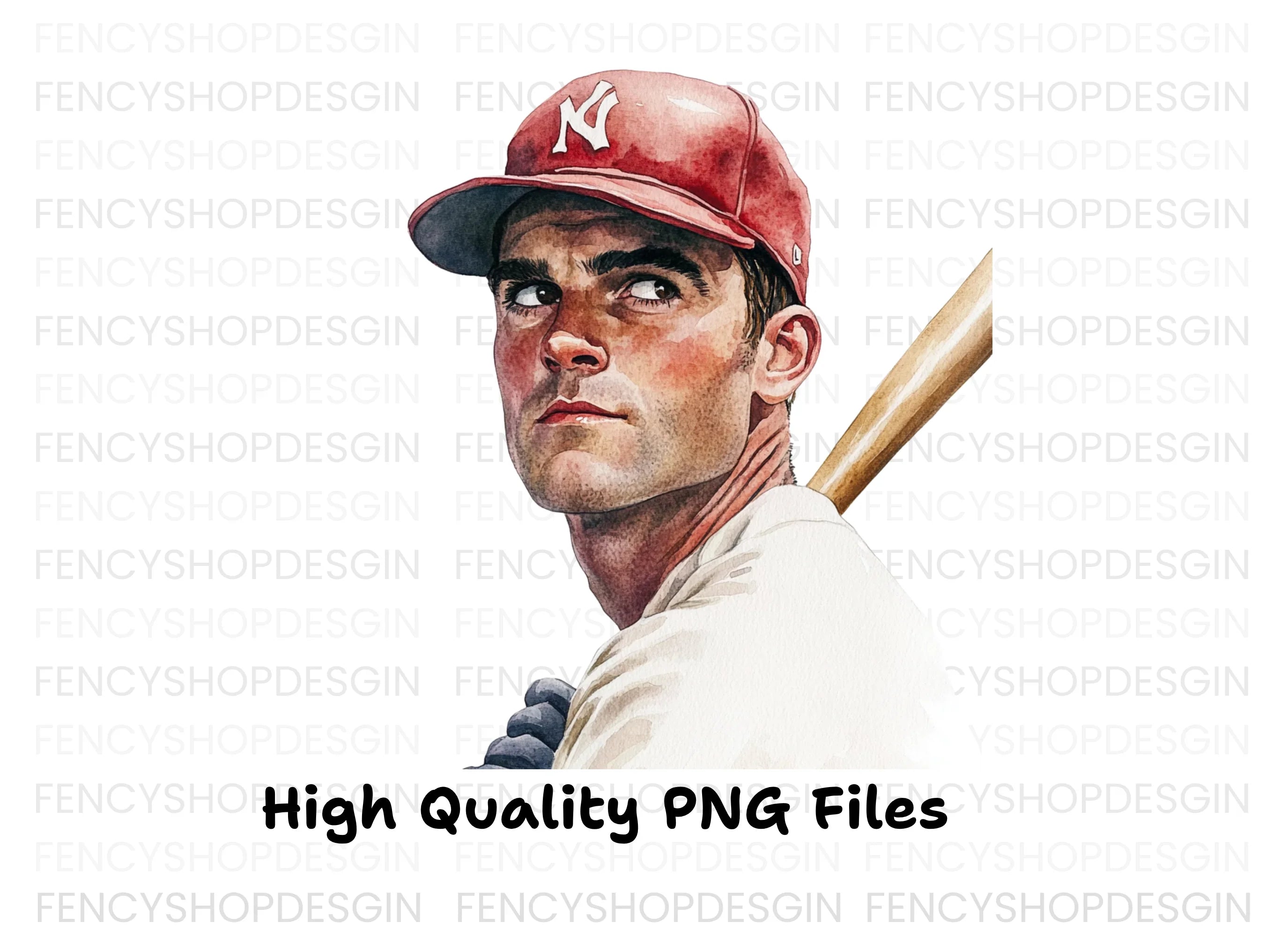 Vintage Baseball Player Clipart Bundle