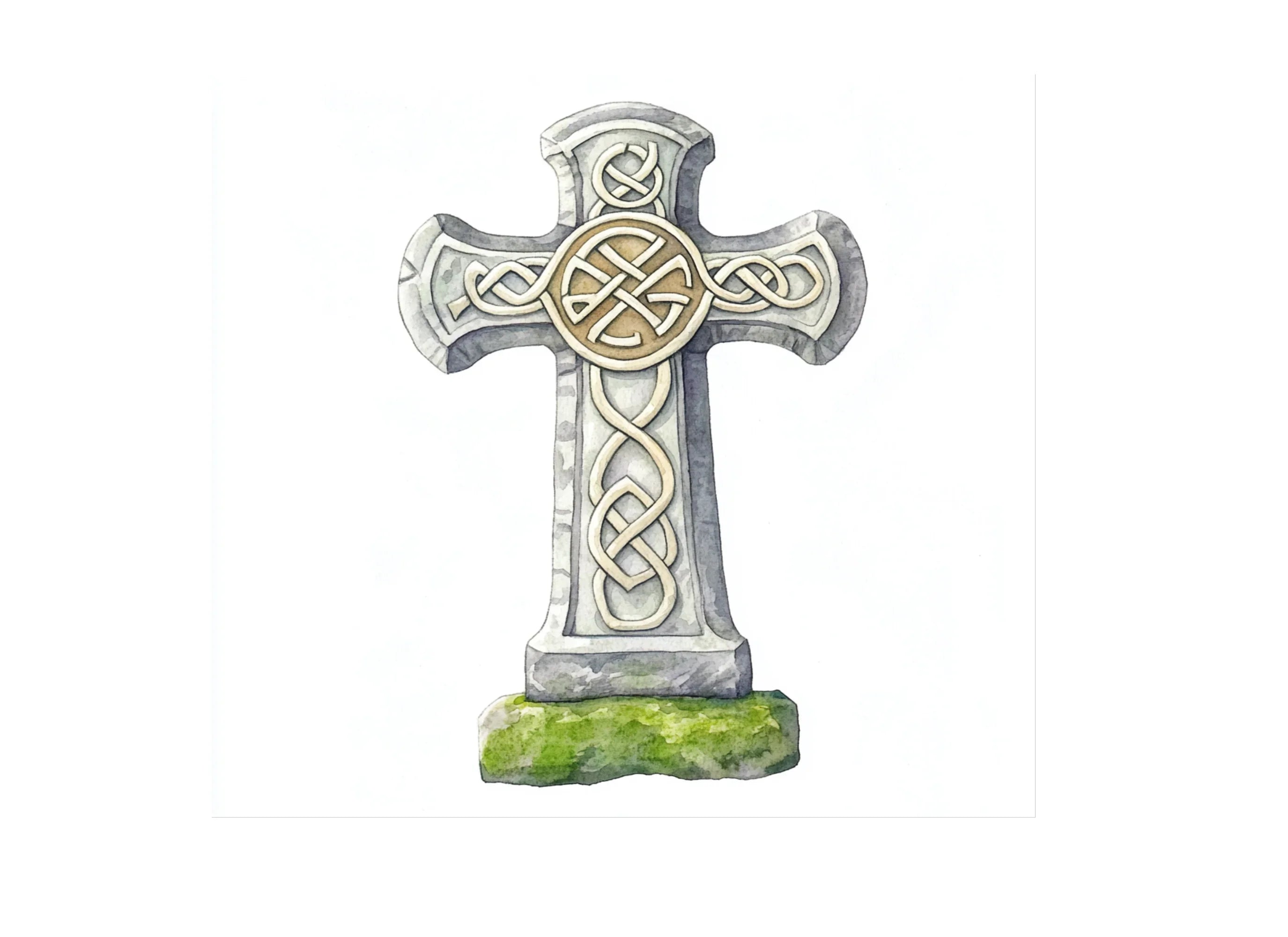 Celtic Cross Gravestone Clipart Bundle