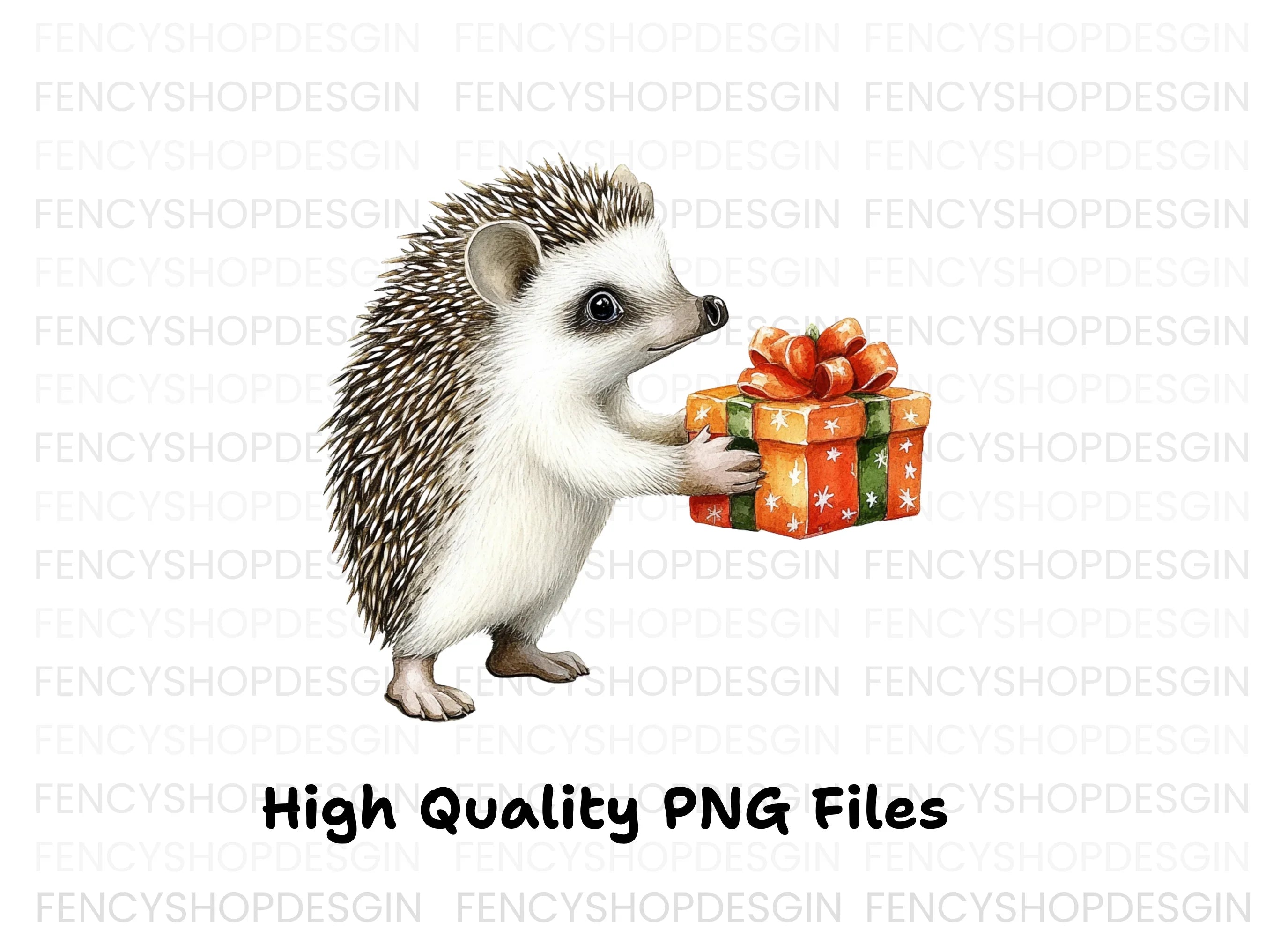 Cute Hedgehog Gift Clipart Bundle
