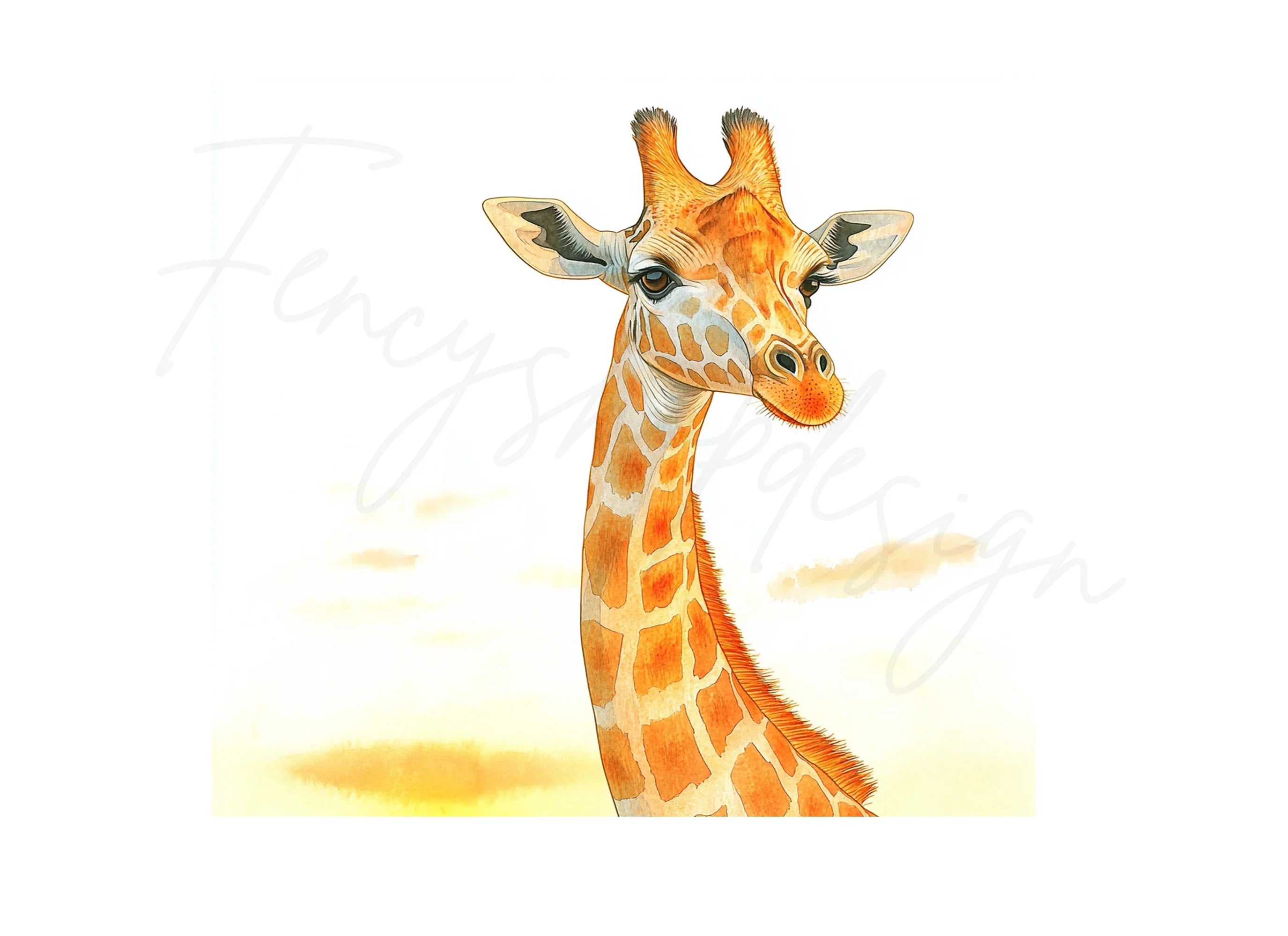 Giraffe Head Clipart Bundle