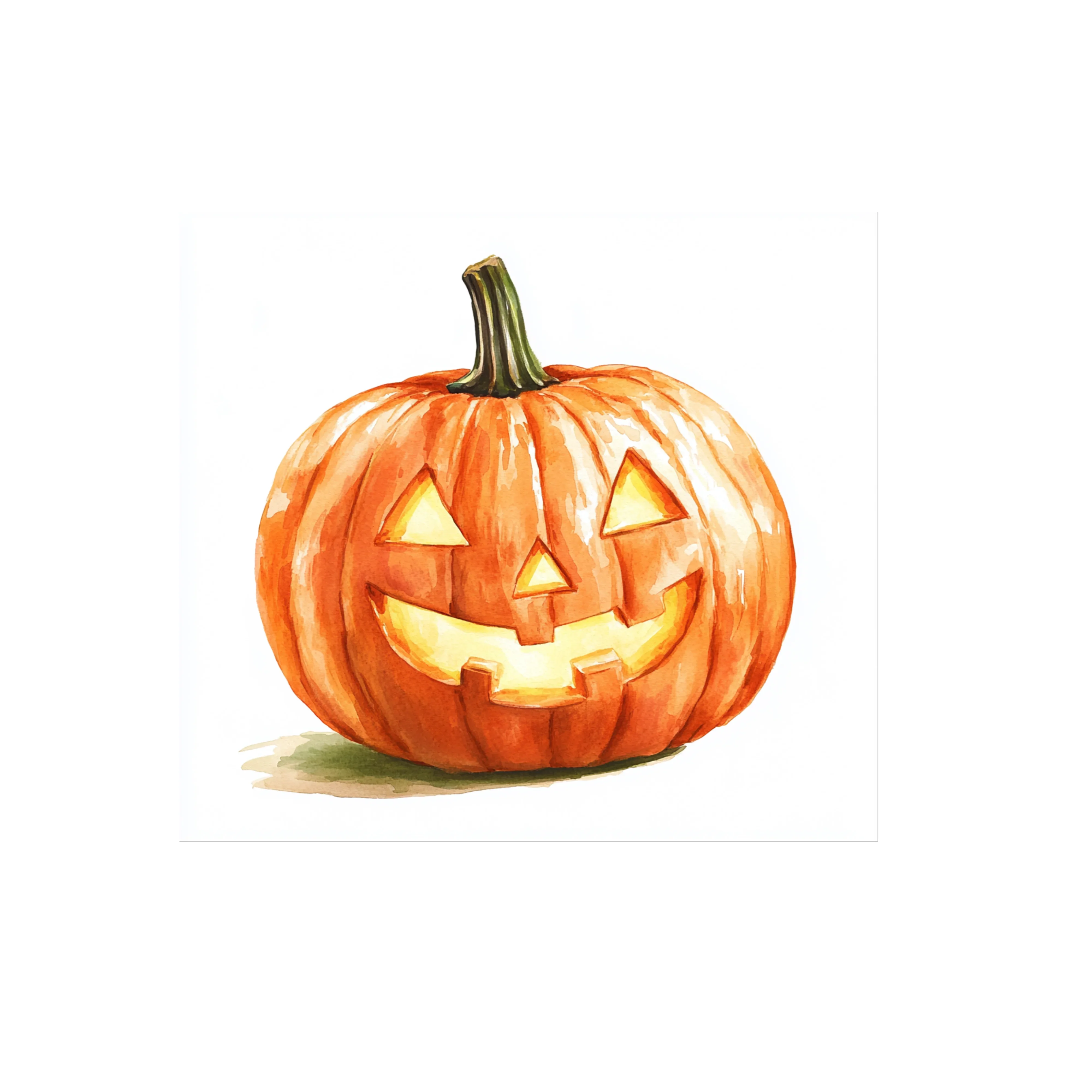 Glowing Halloween Pumpkin Clipart Bundle