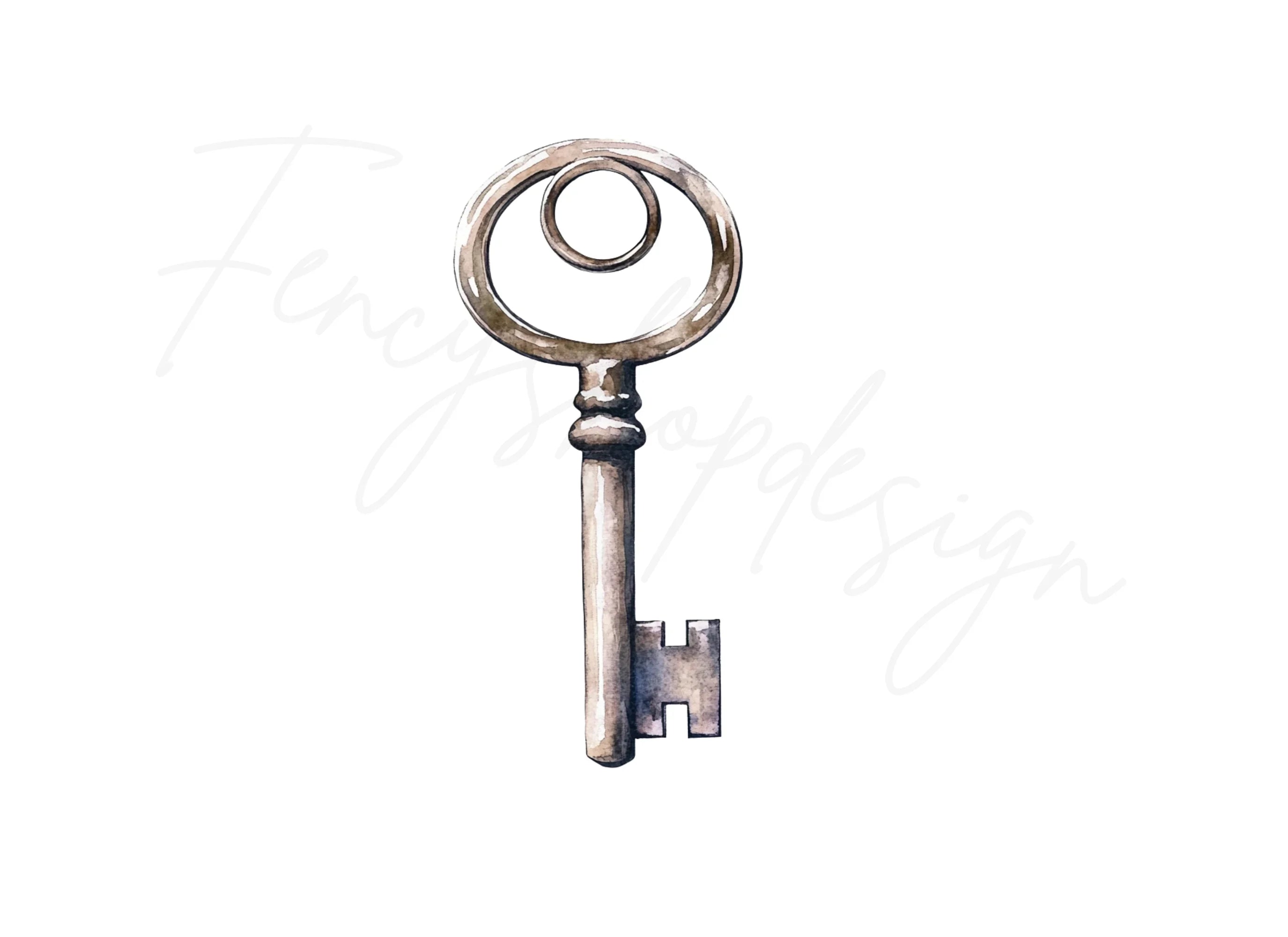 Vintage Skeleton Key Clipart Bundle