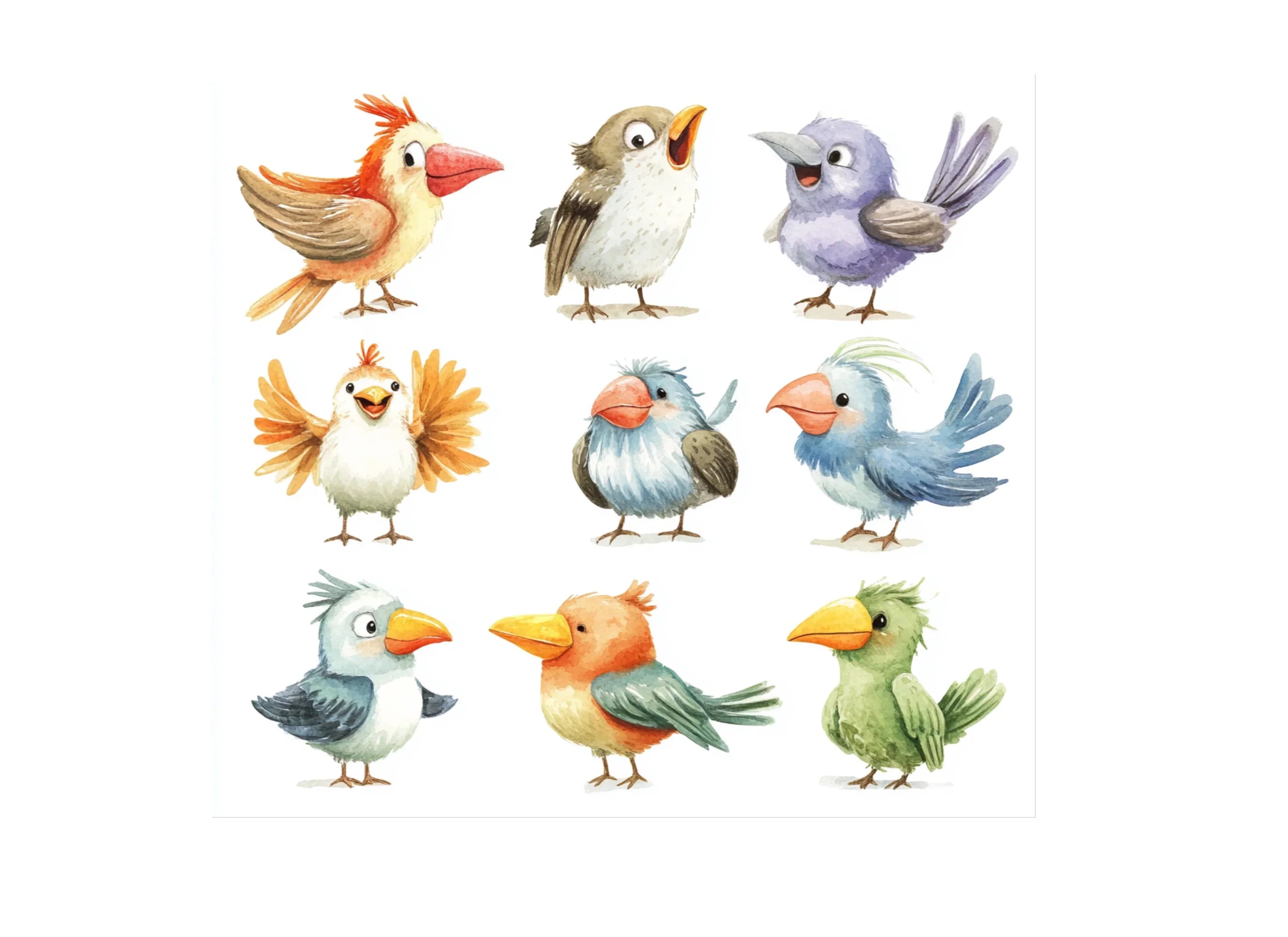 Assorted Bird Illustrations Clipart Bundle