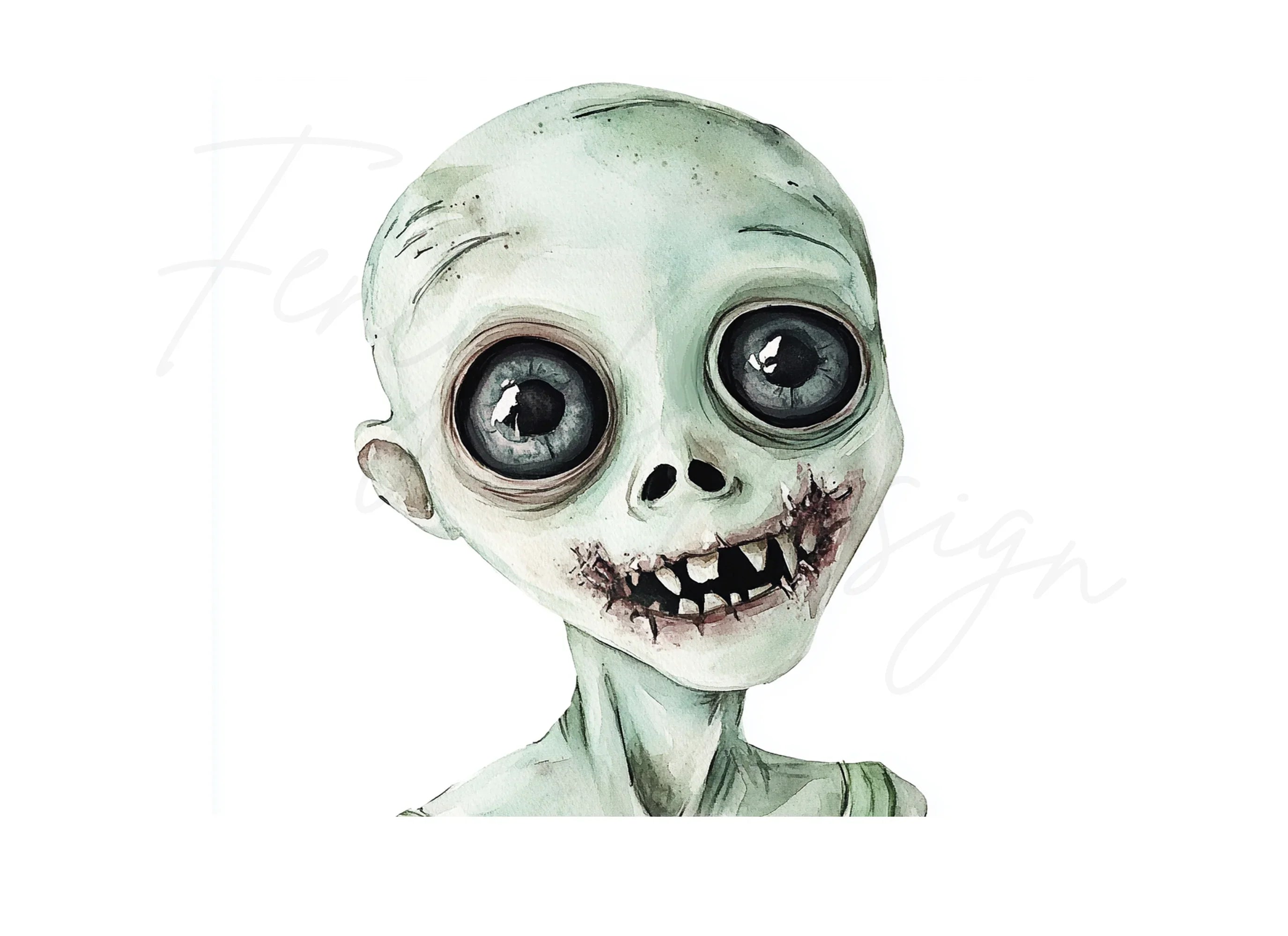 Cute Zombie Clipart Bundle