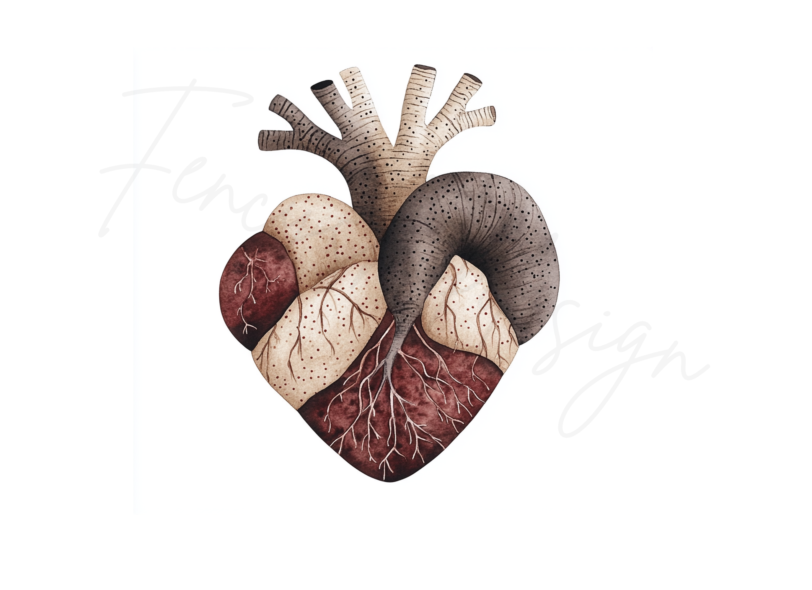 Anatomical Heart Clipart Bundle