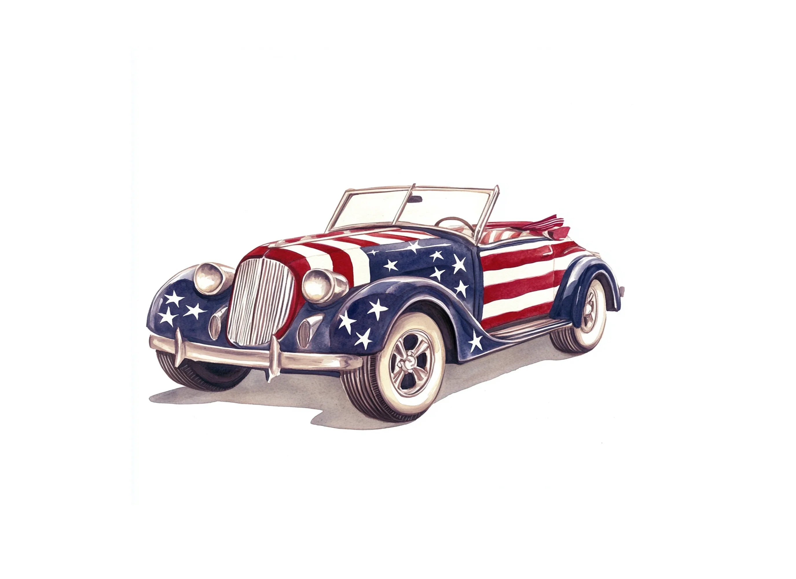 Vintage American Cars Clipart Bundle