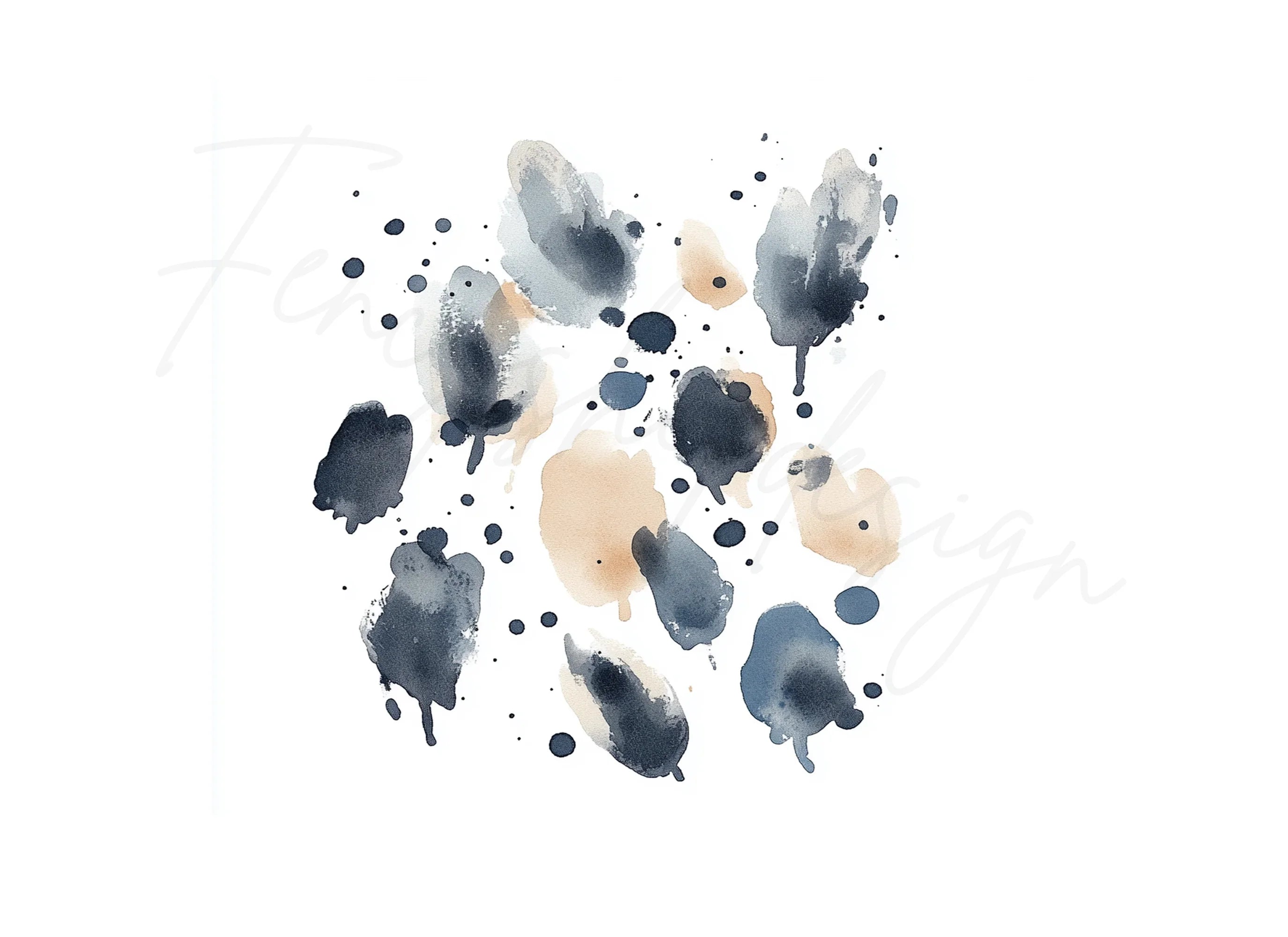 Abstract Splashes Clipart Bundle