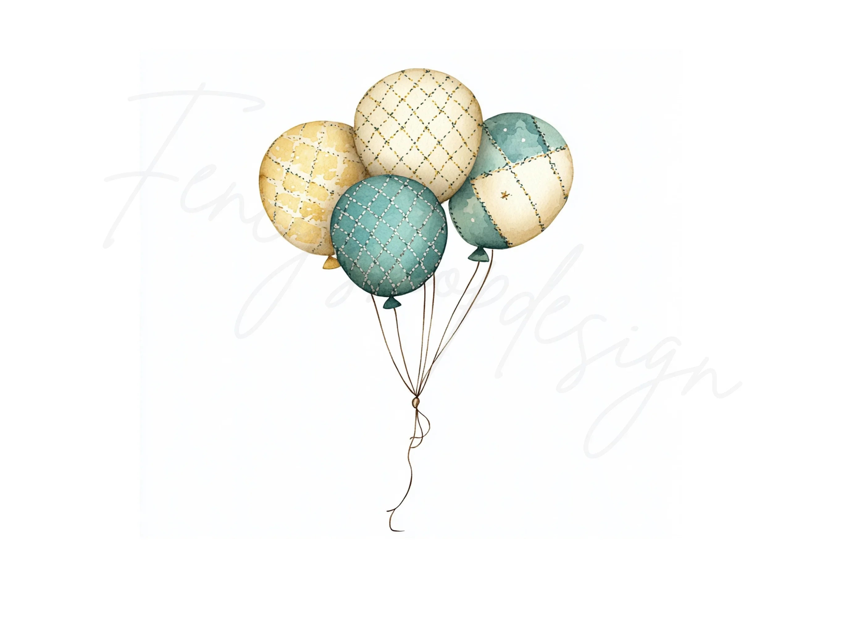 Boho Balloon Clipart Bundle