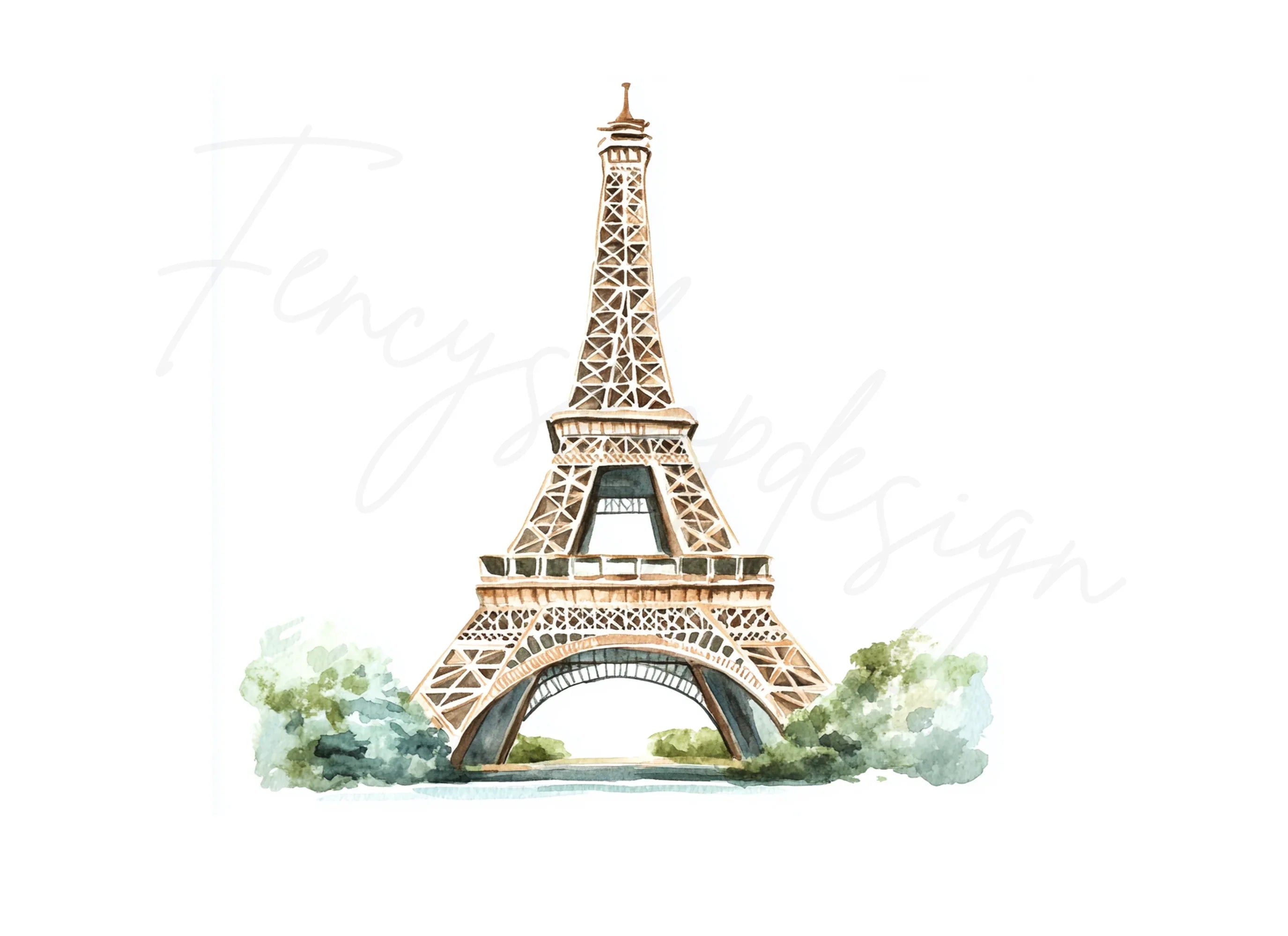 Parisian Eiffel Tower Clipart Bundle