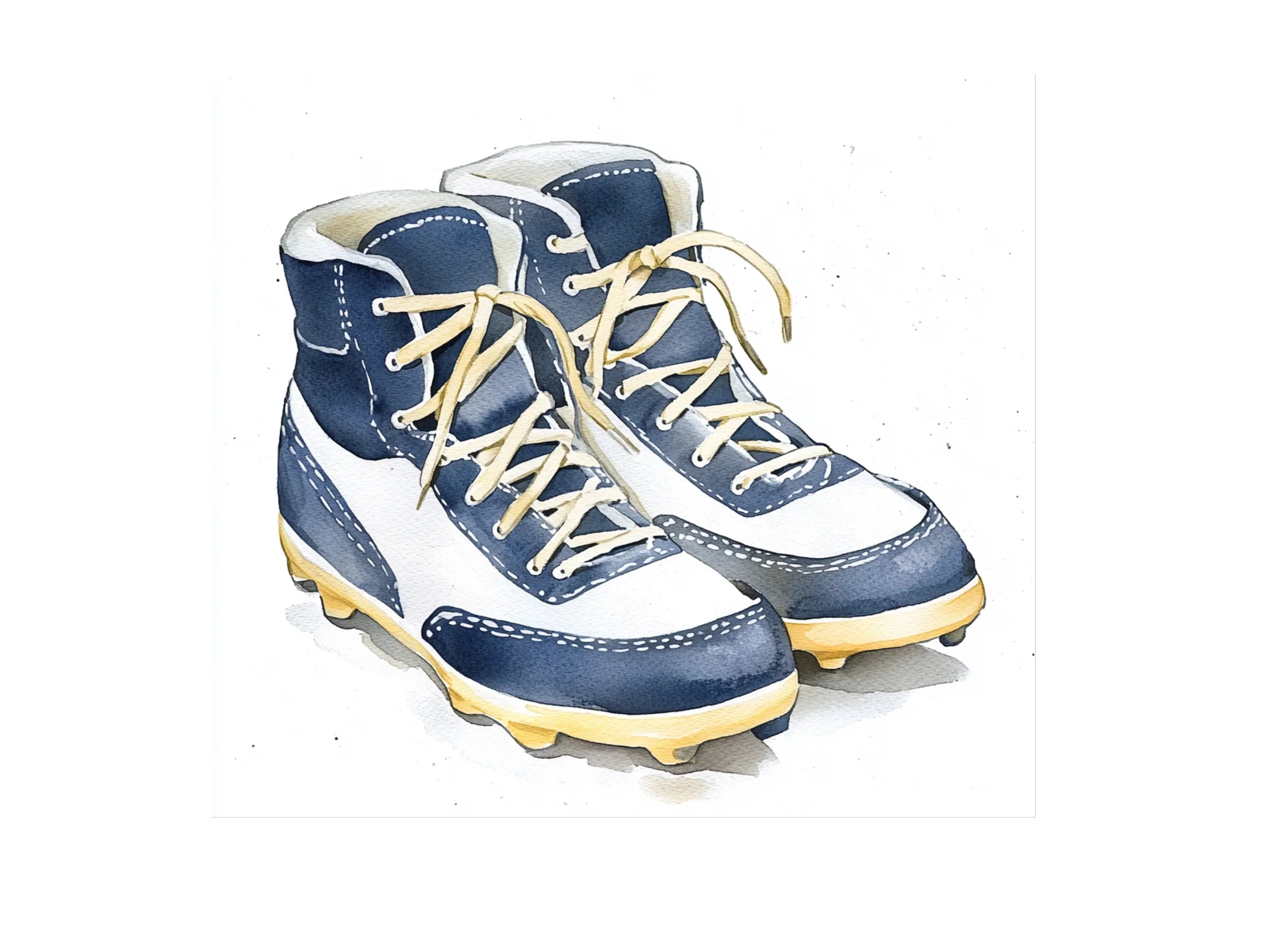 Blue White Athletic Shoes Clipart Bundle