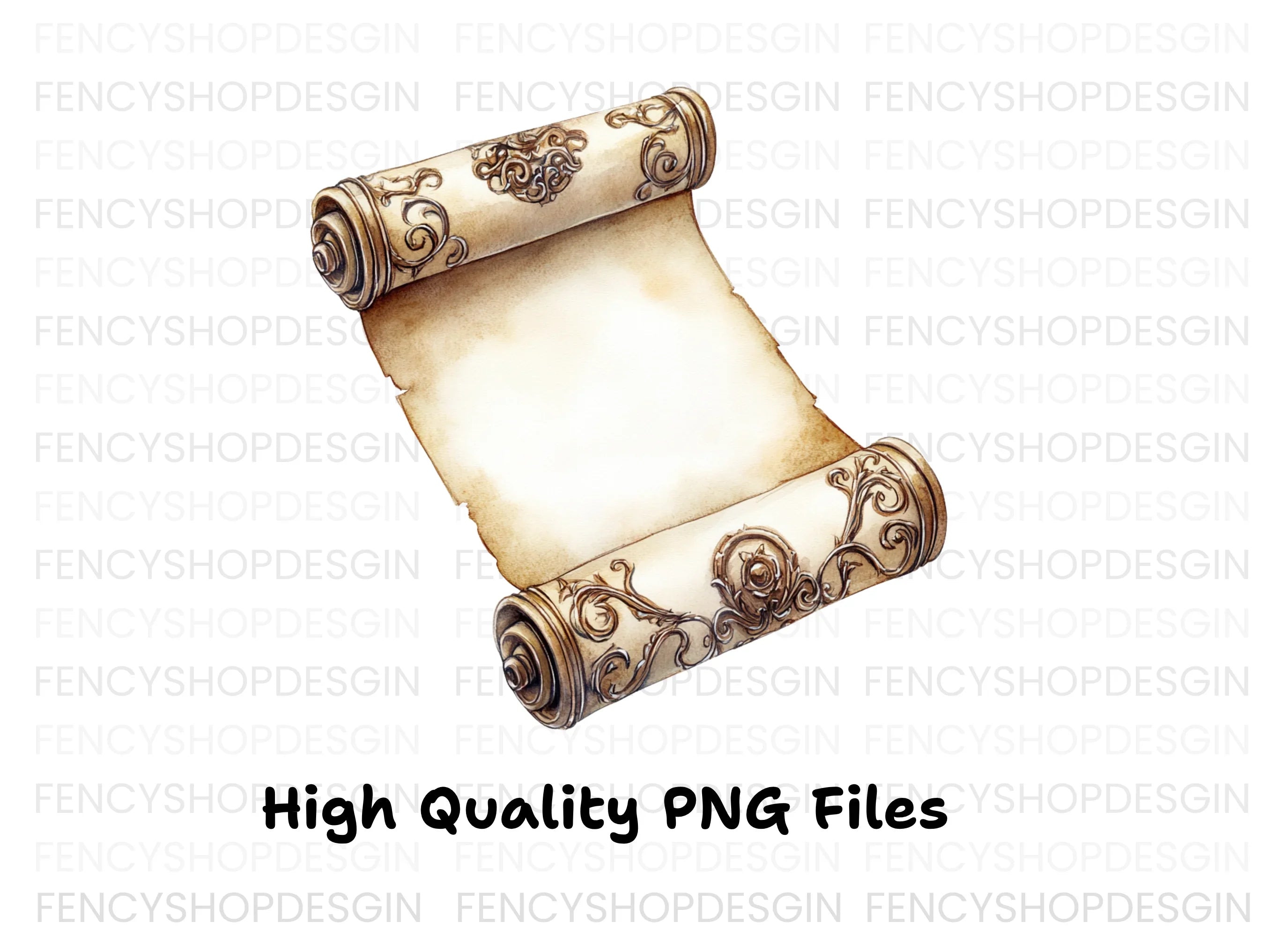 Vintage Scroll Design Clipart Bundle