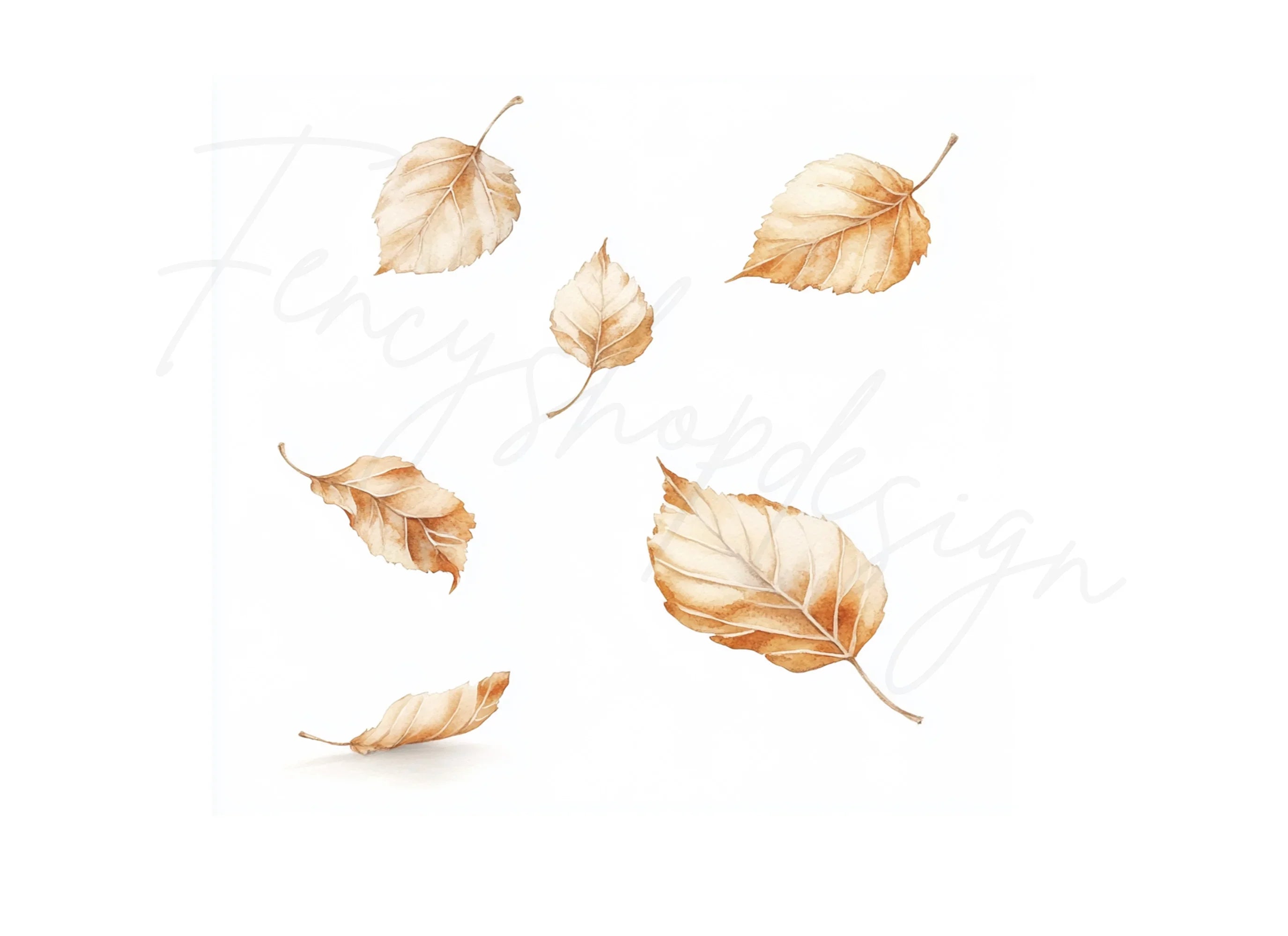 Falling Autumn Leaves Clipart Bundle