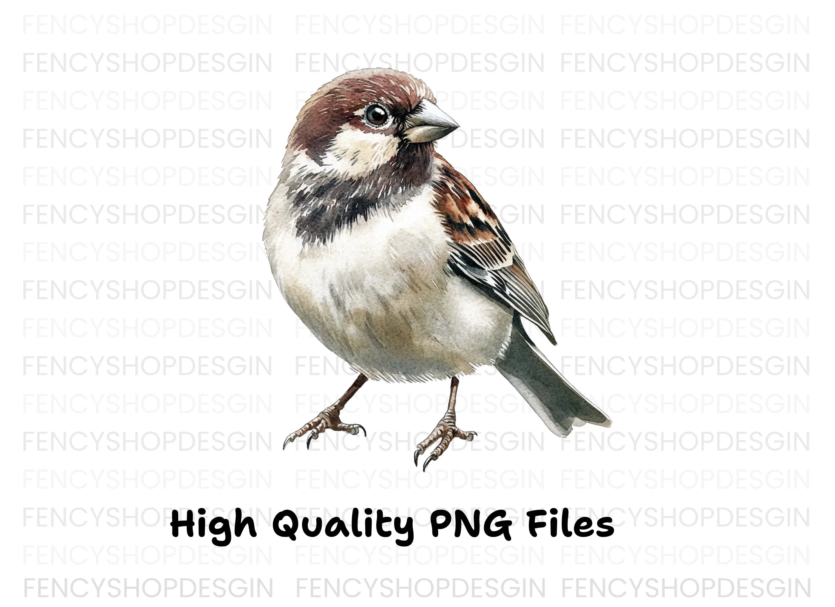 Sparrow Bird Clipart Bundle