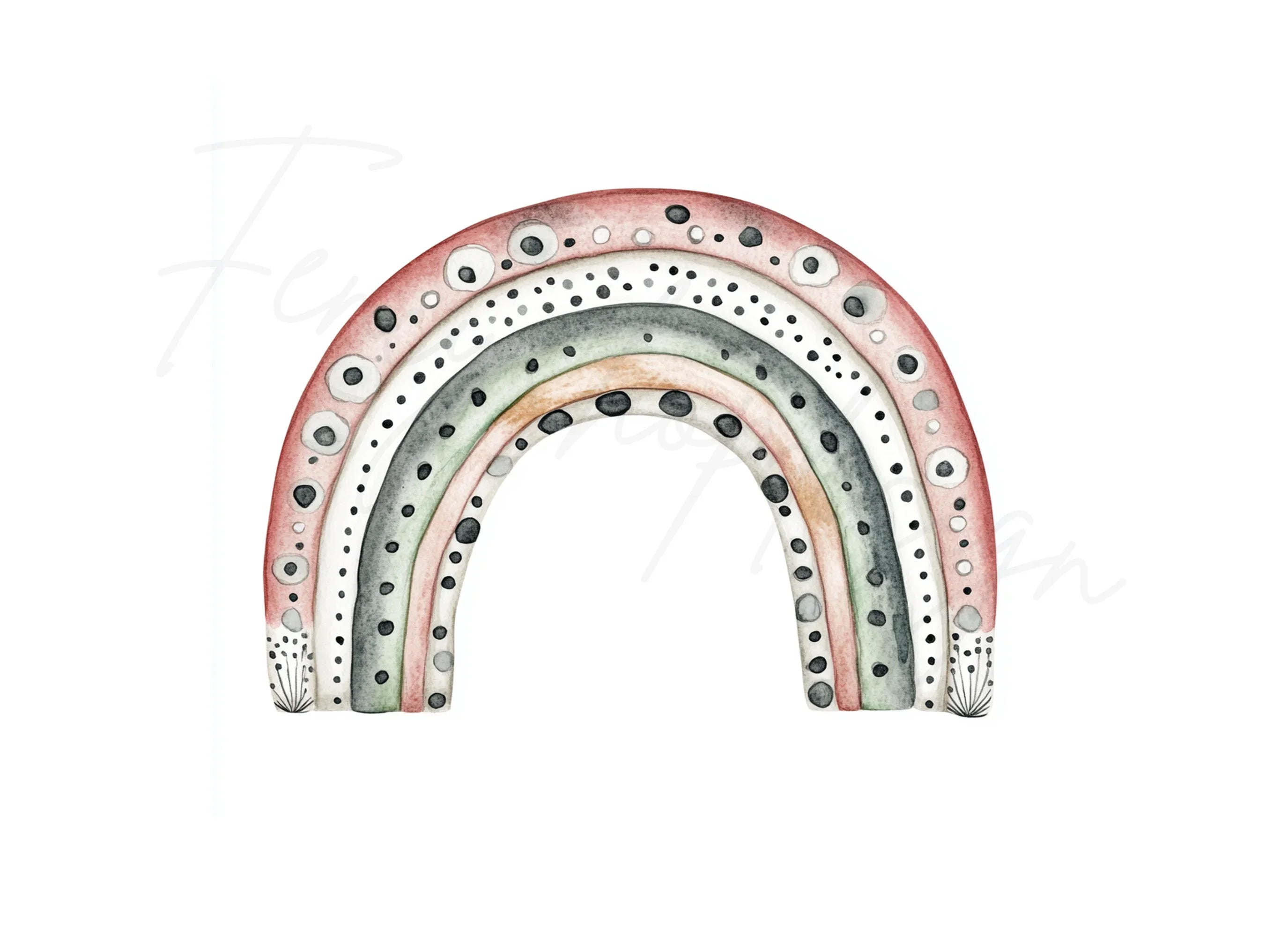 Boho Rainbow Clipart Bundle