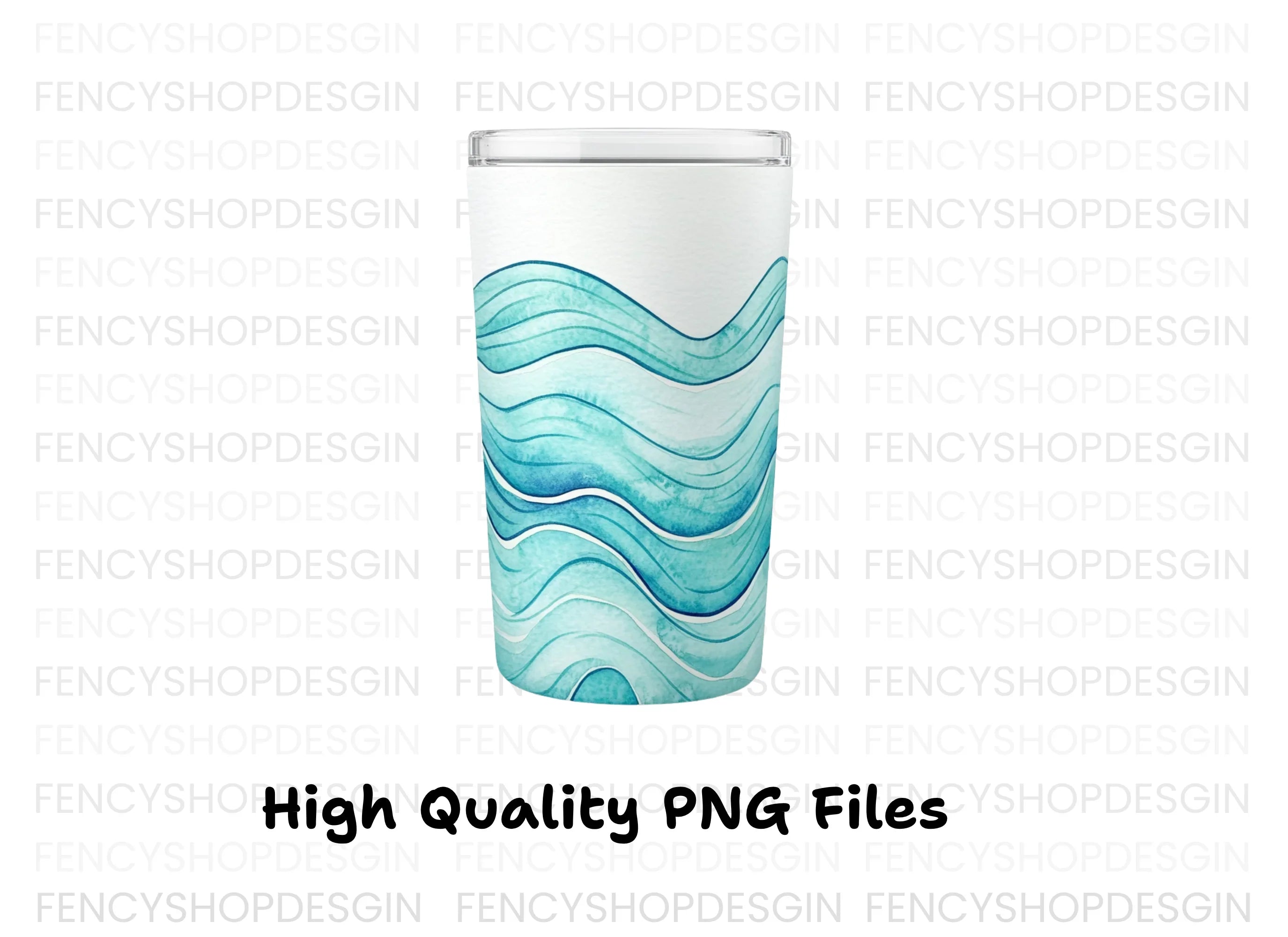 Ocean Waves Tumbler Clipart Bundle