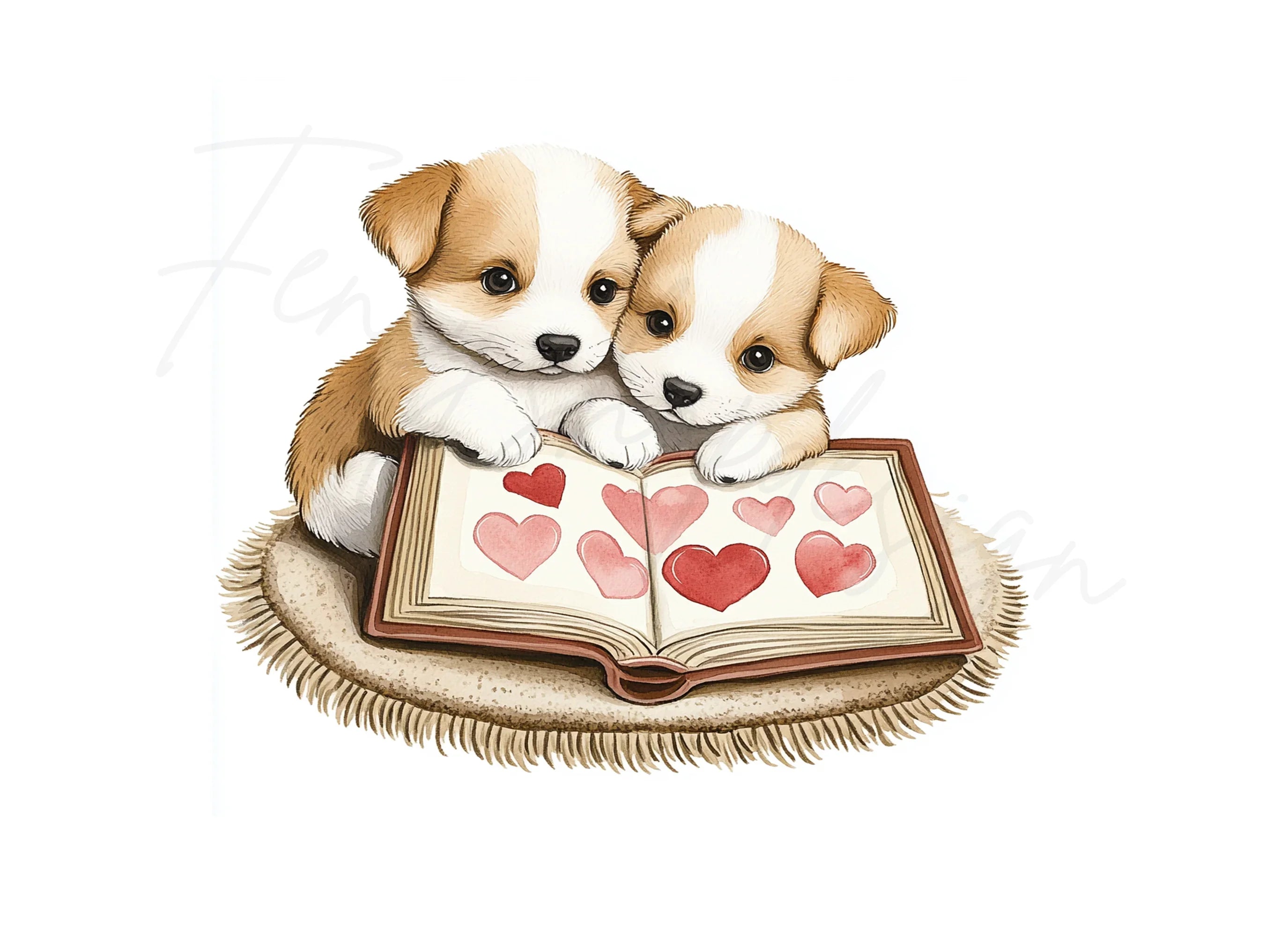 Adorable Puppy Love Clipart Bundle