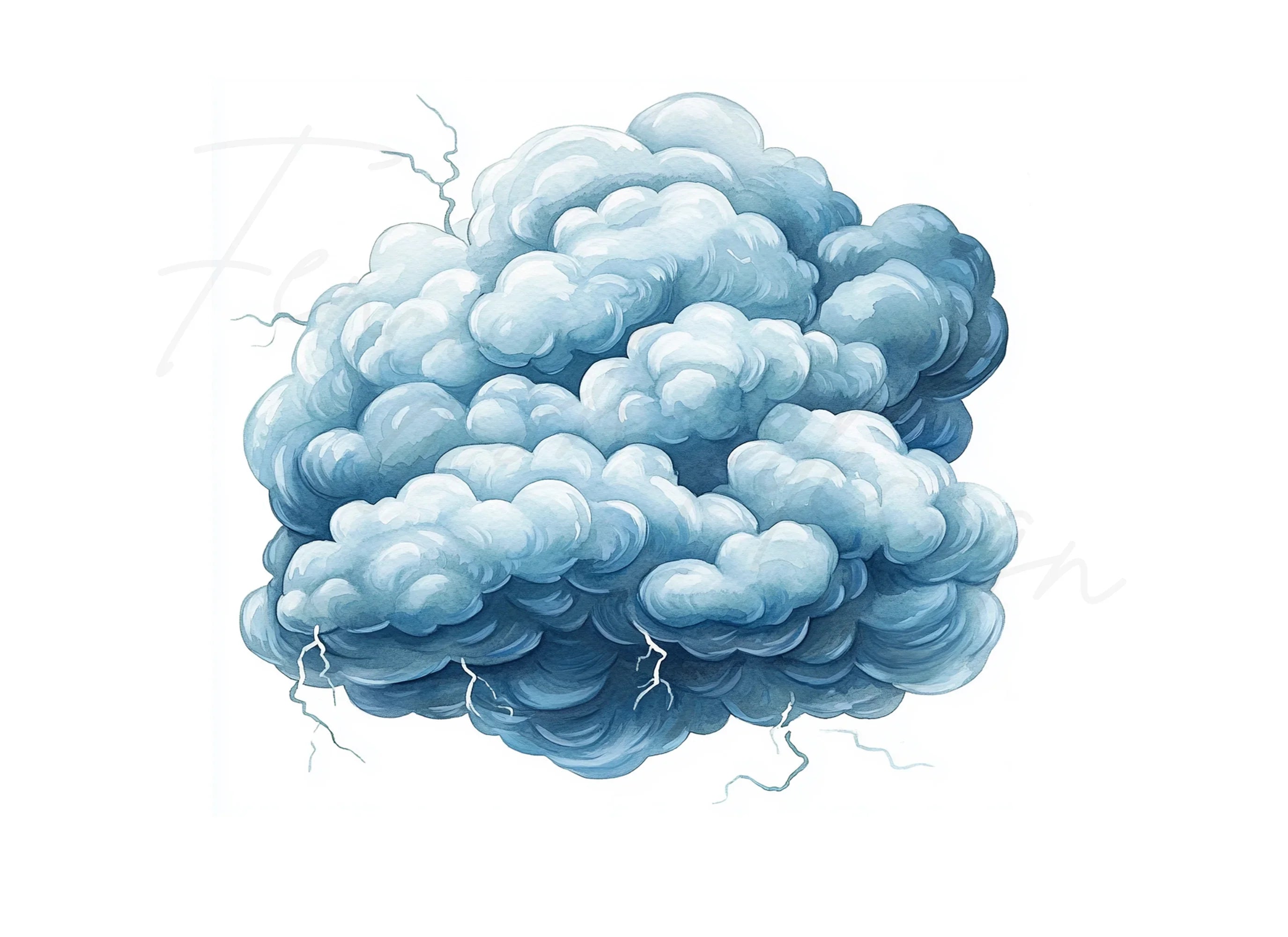 Storm Clouds Clipart Bundle