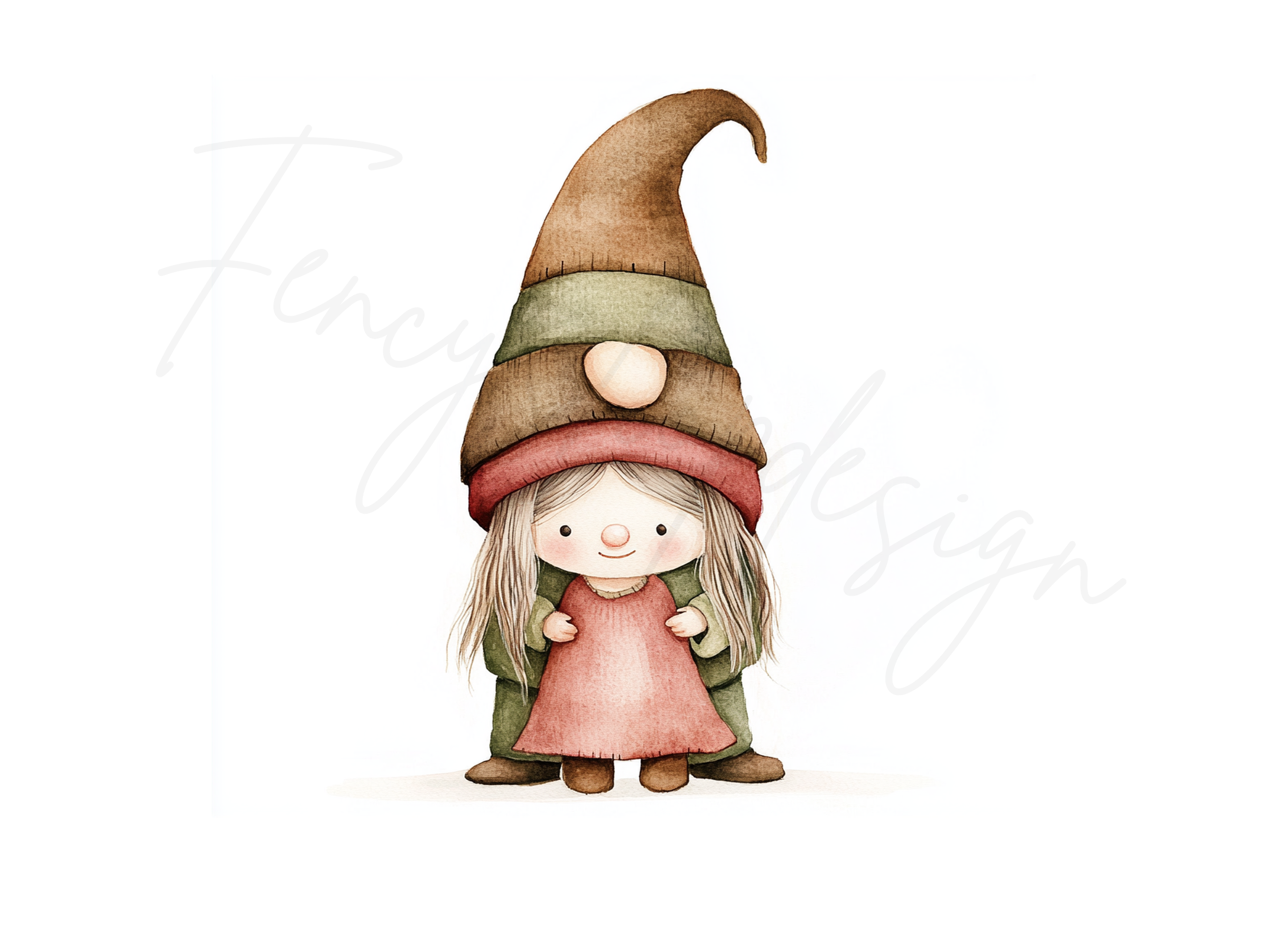 Adorable Gnome Family Clipart Bundle