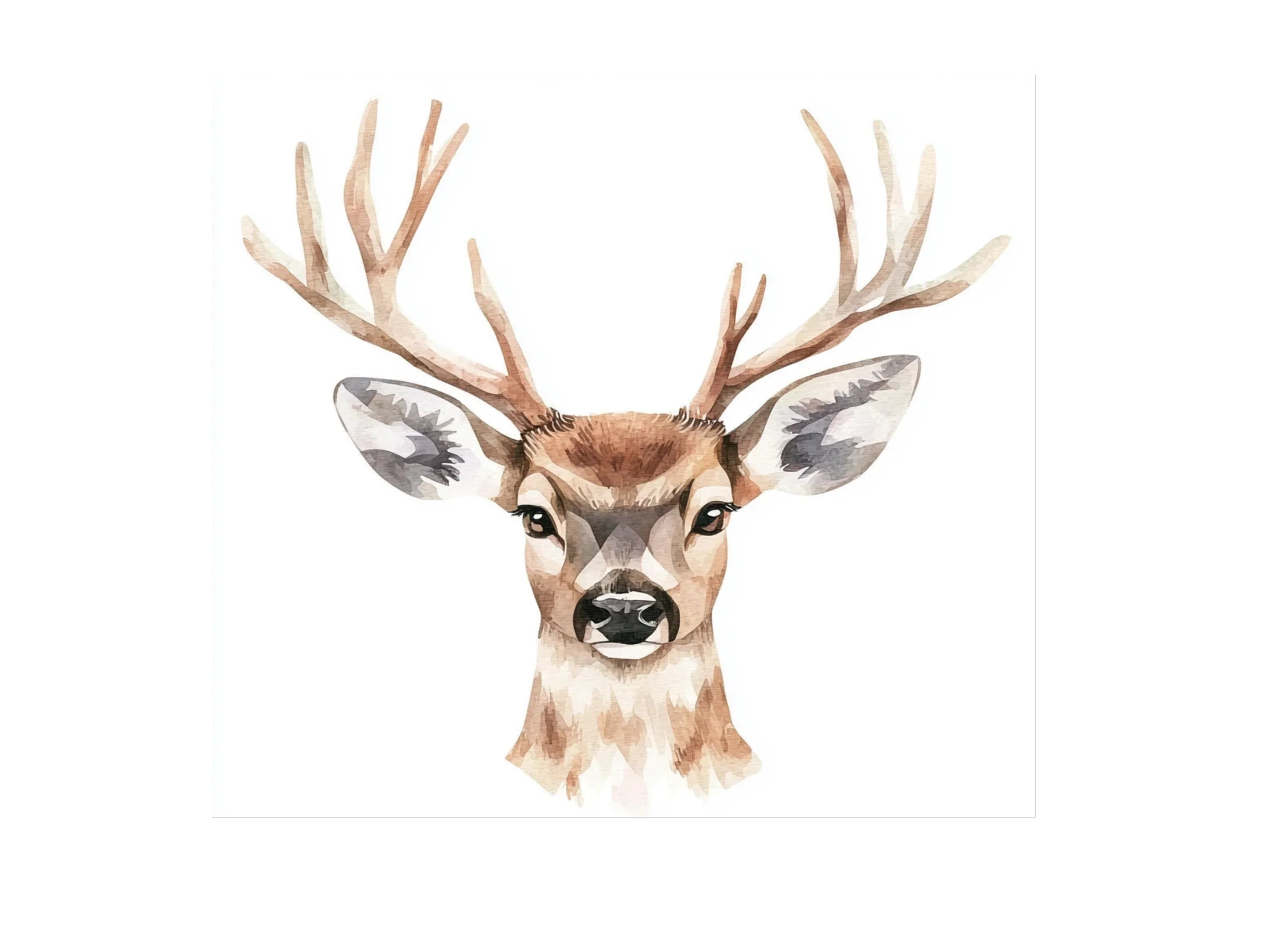 Geometric Deer Head Clipart Bundle