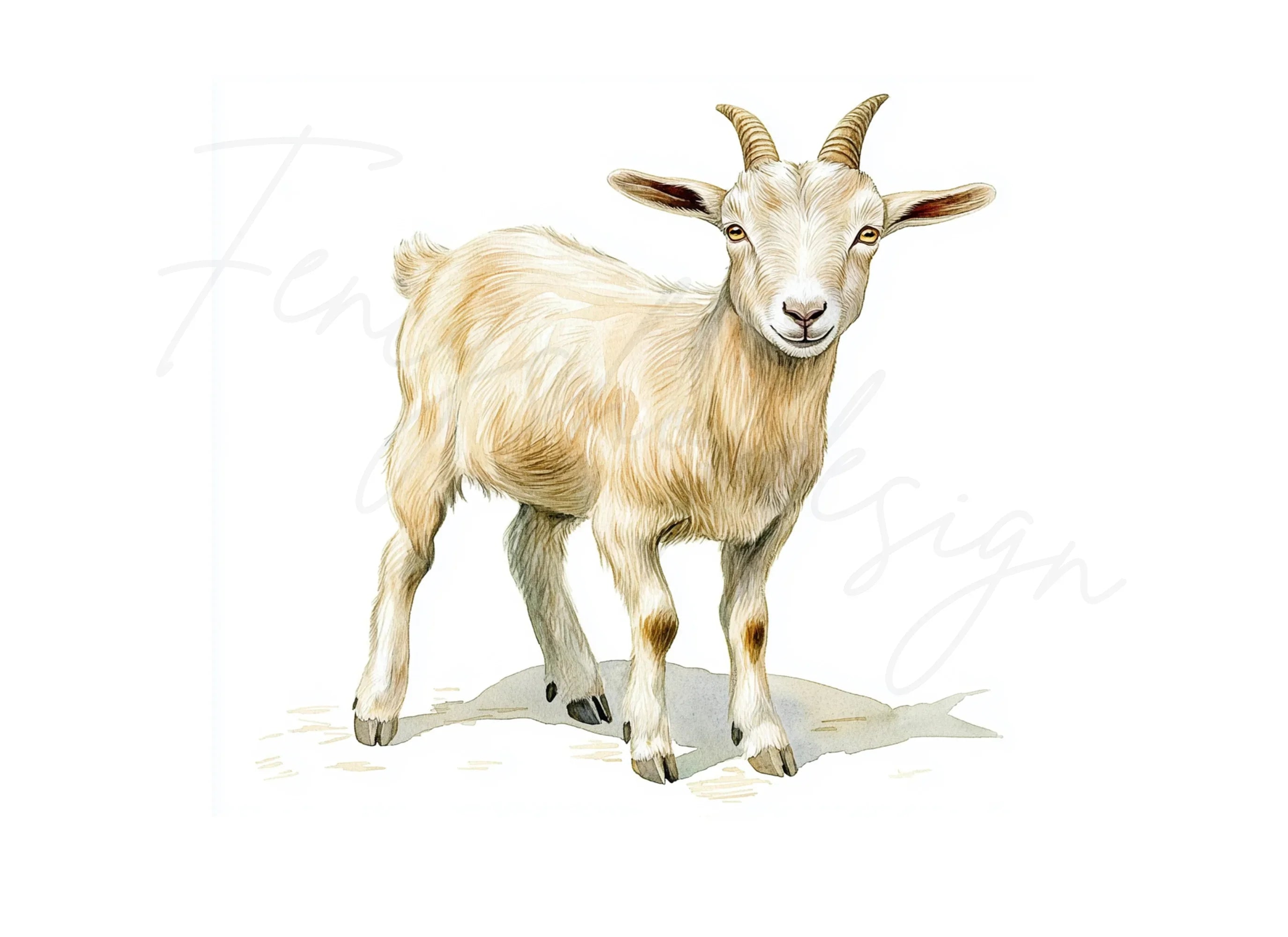 Cute Baby Goat Clipart Bundle