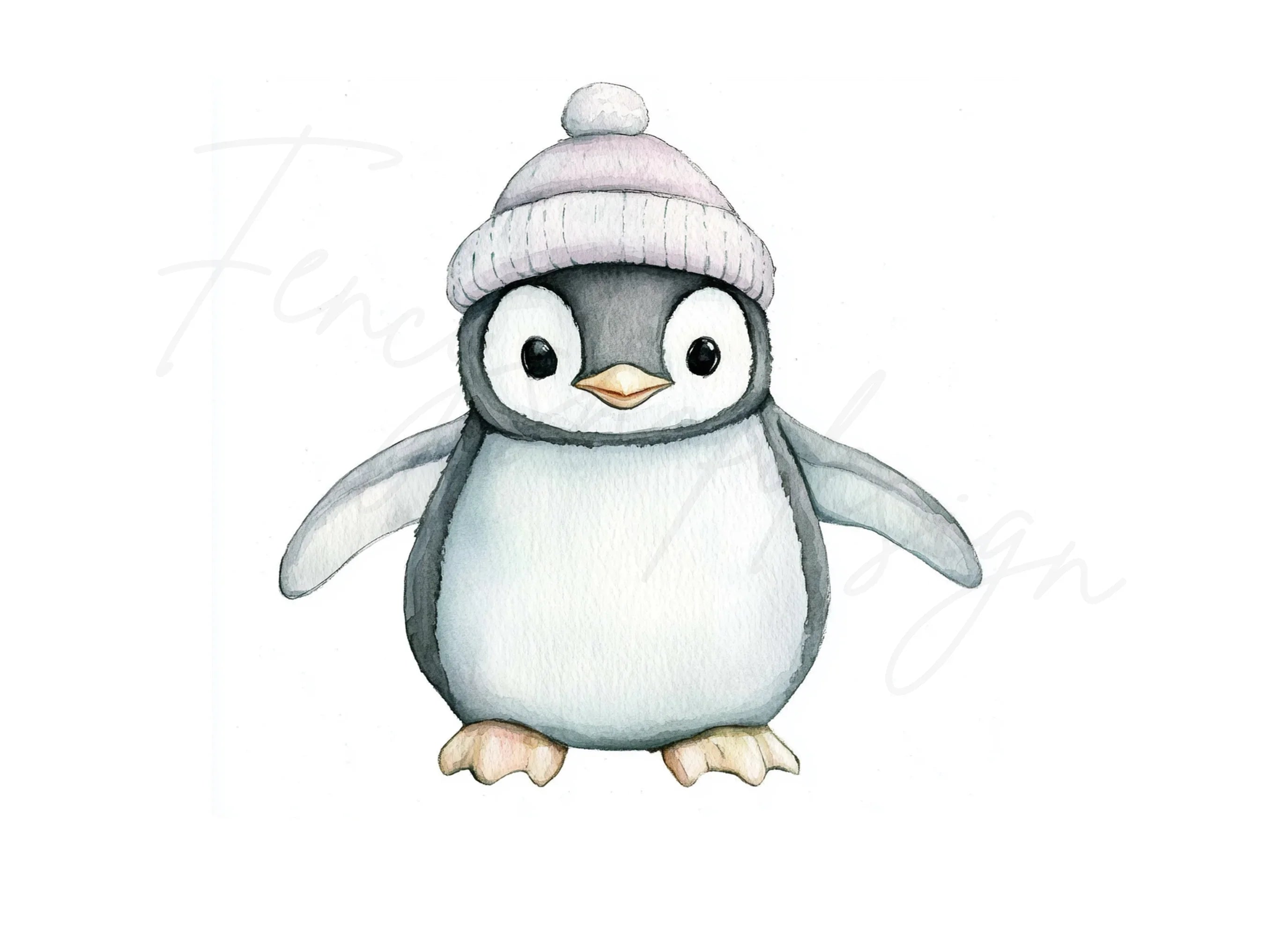 Cute Baby Penguin Winter Clipart Bundle