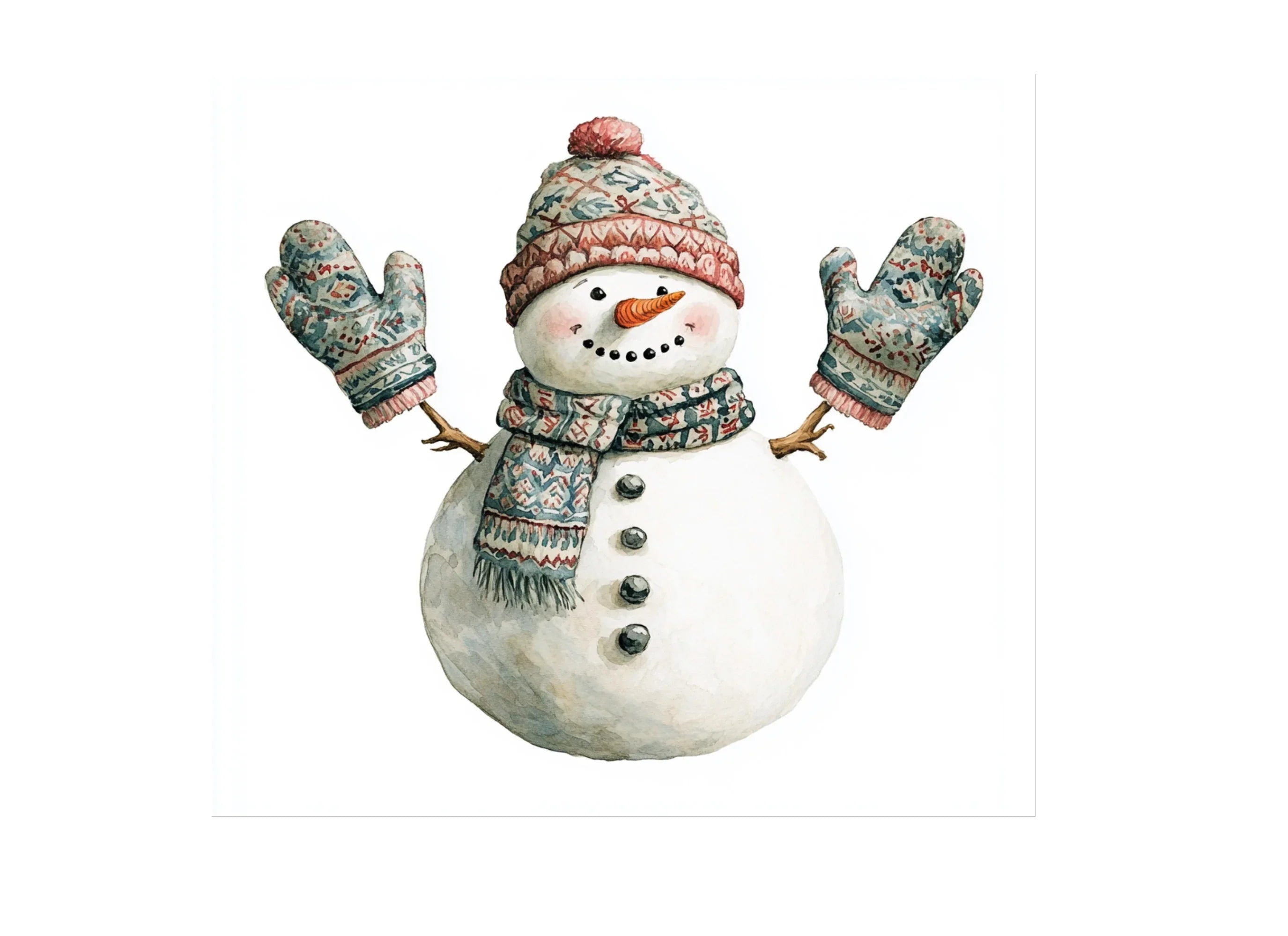 Cute Snowman Clipart Bundle