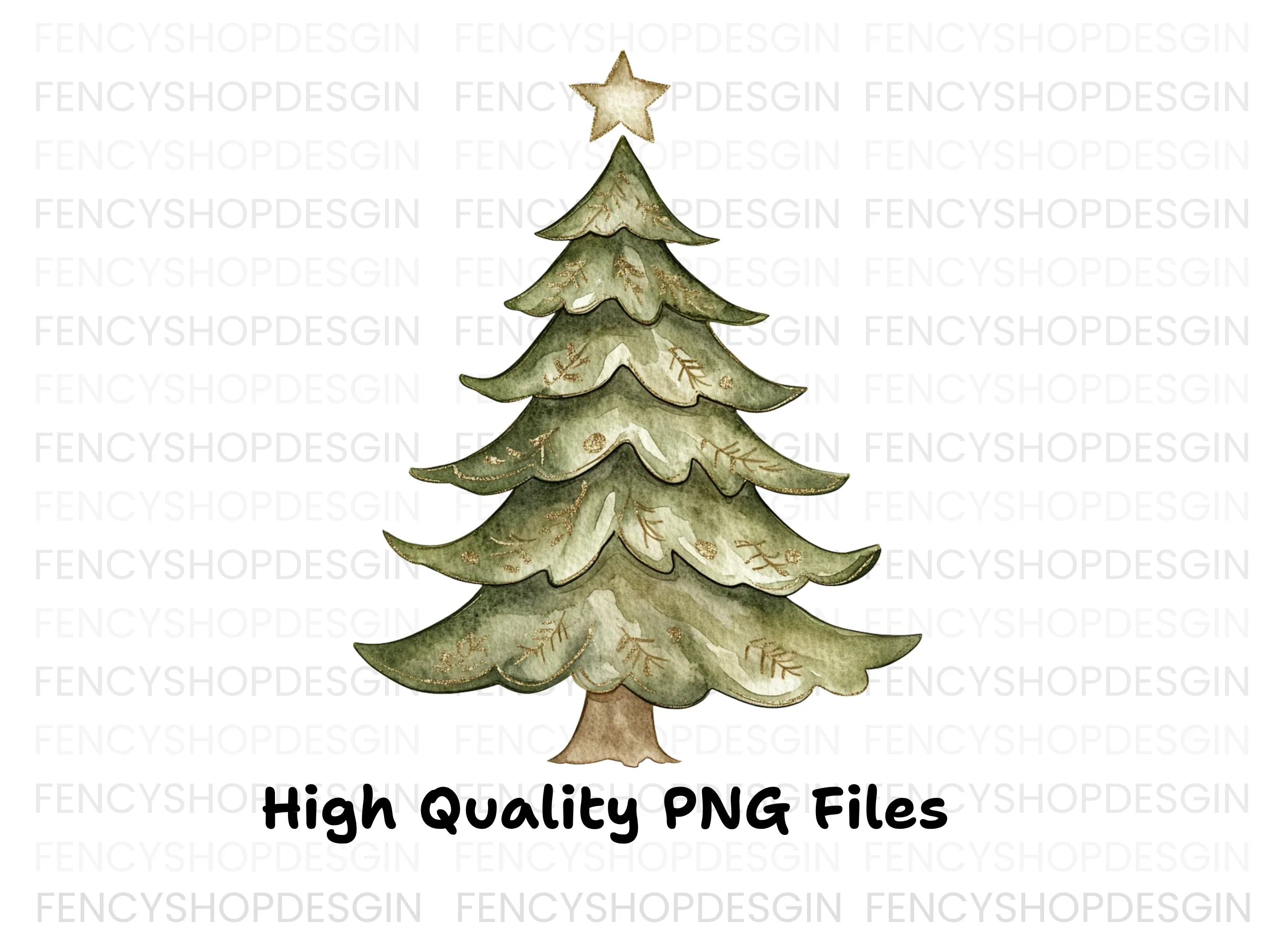 Christmas Trees Clipart Bundle