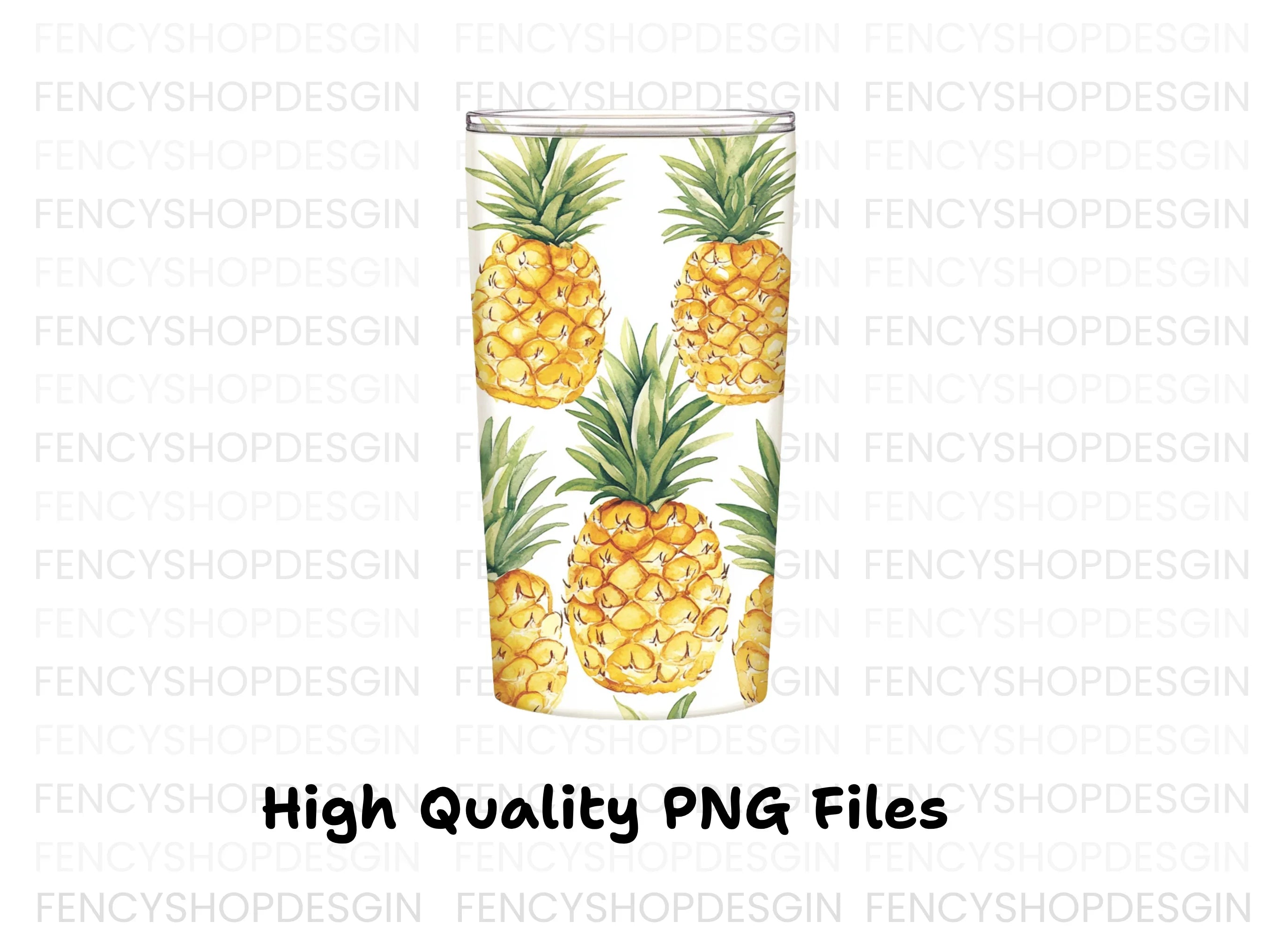 Pineapple Tumbler Clipart Bundle