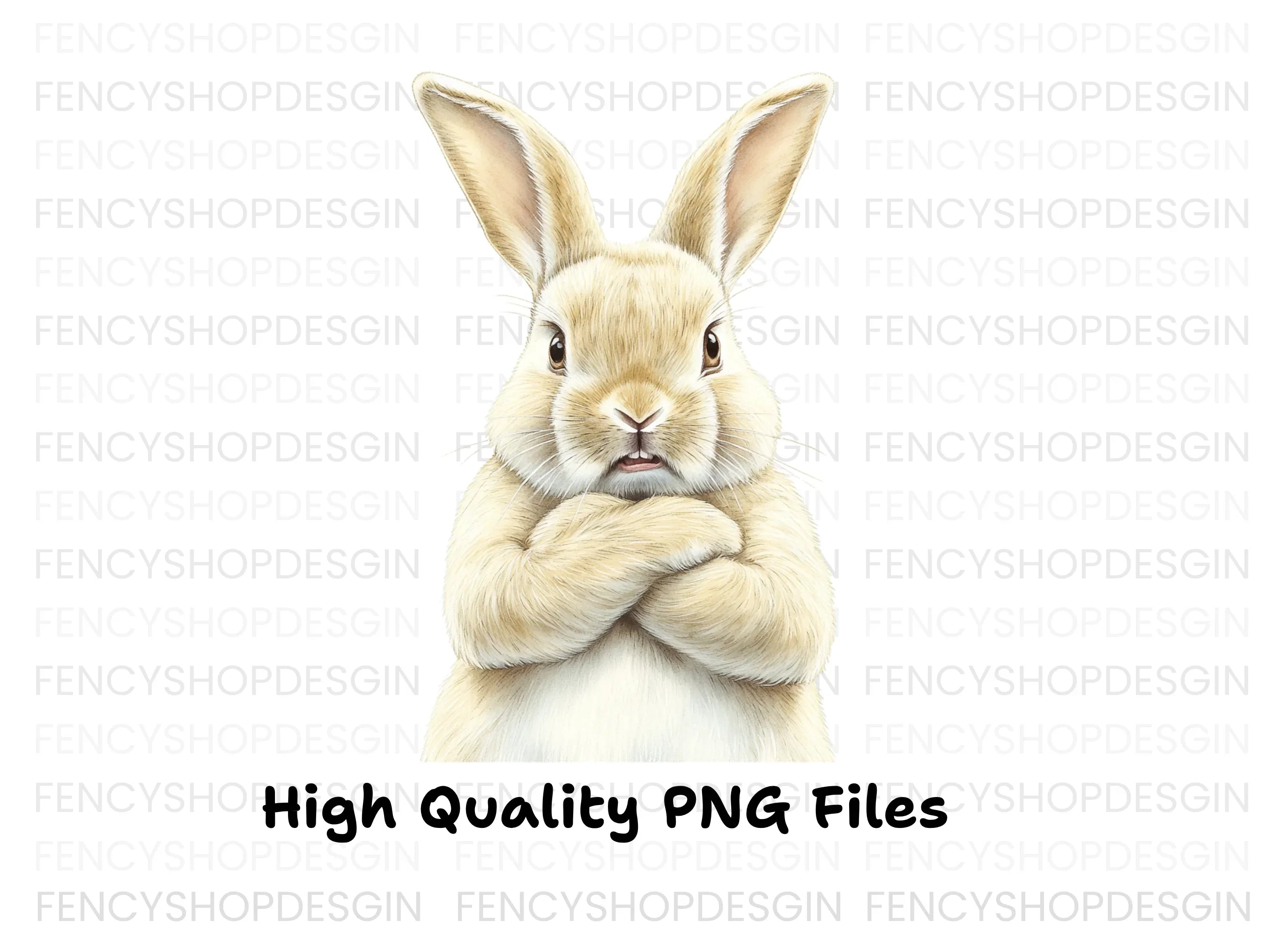 Grumpy Bunny Clipart Bundle