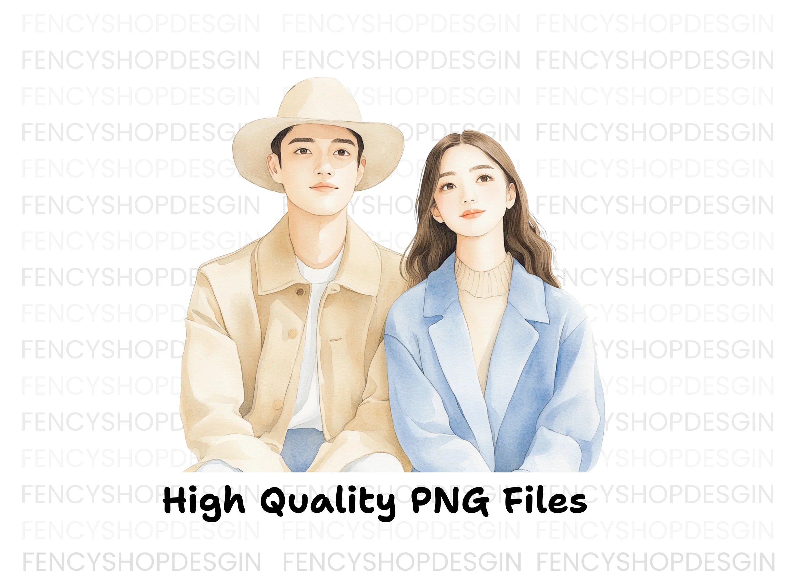 Couple Portrait Clipart Bundle