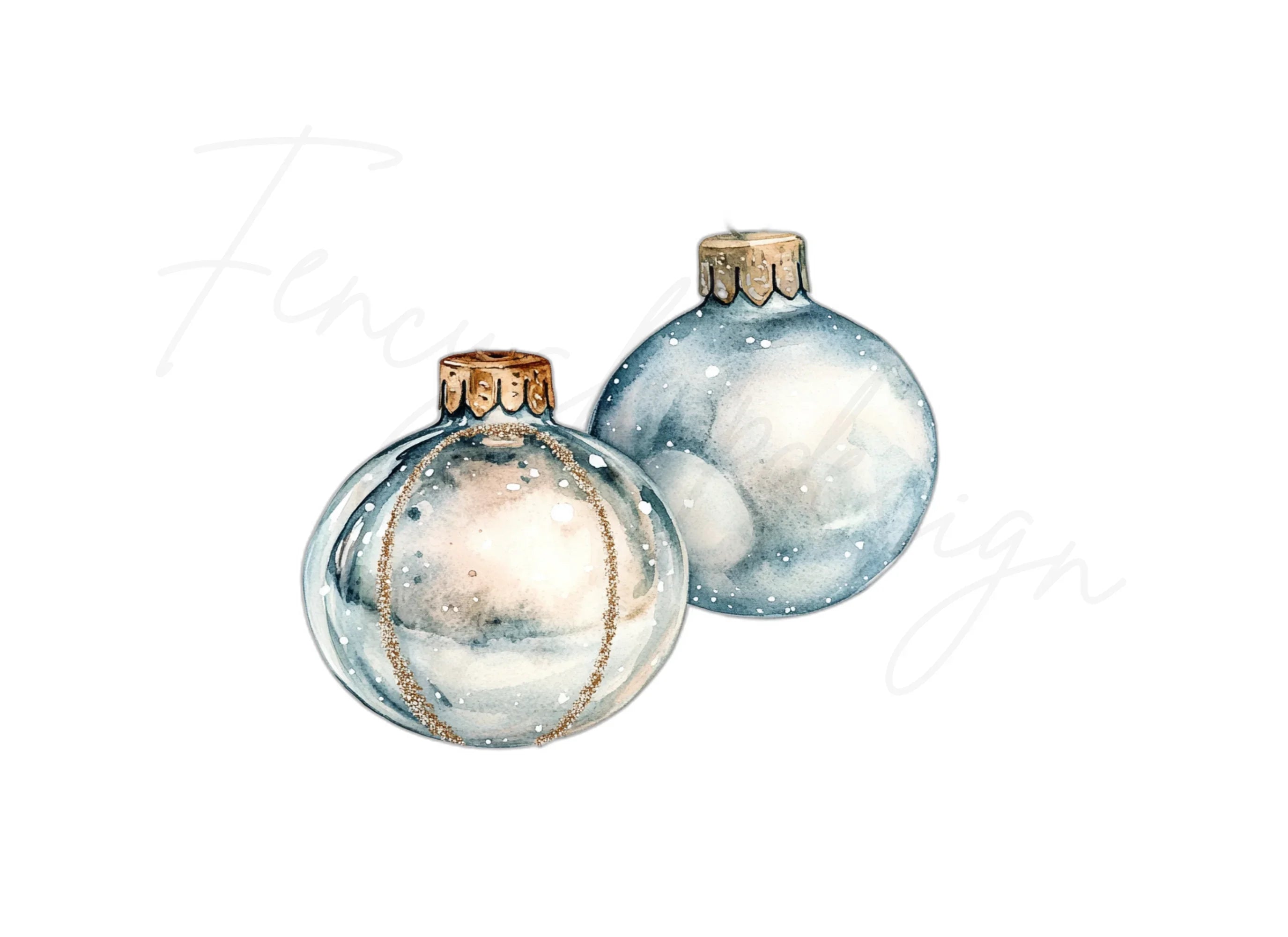 Christmas Ornaments Clipart Bundle
