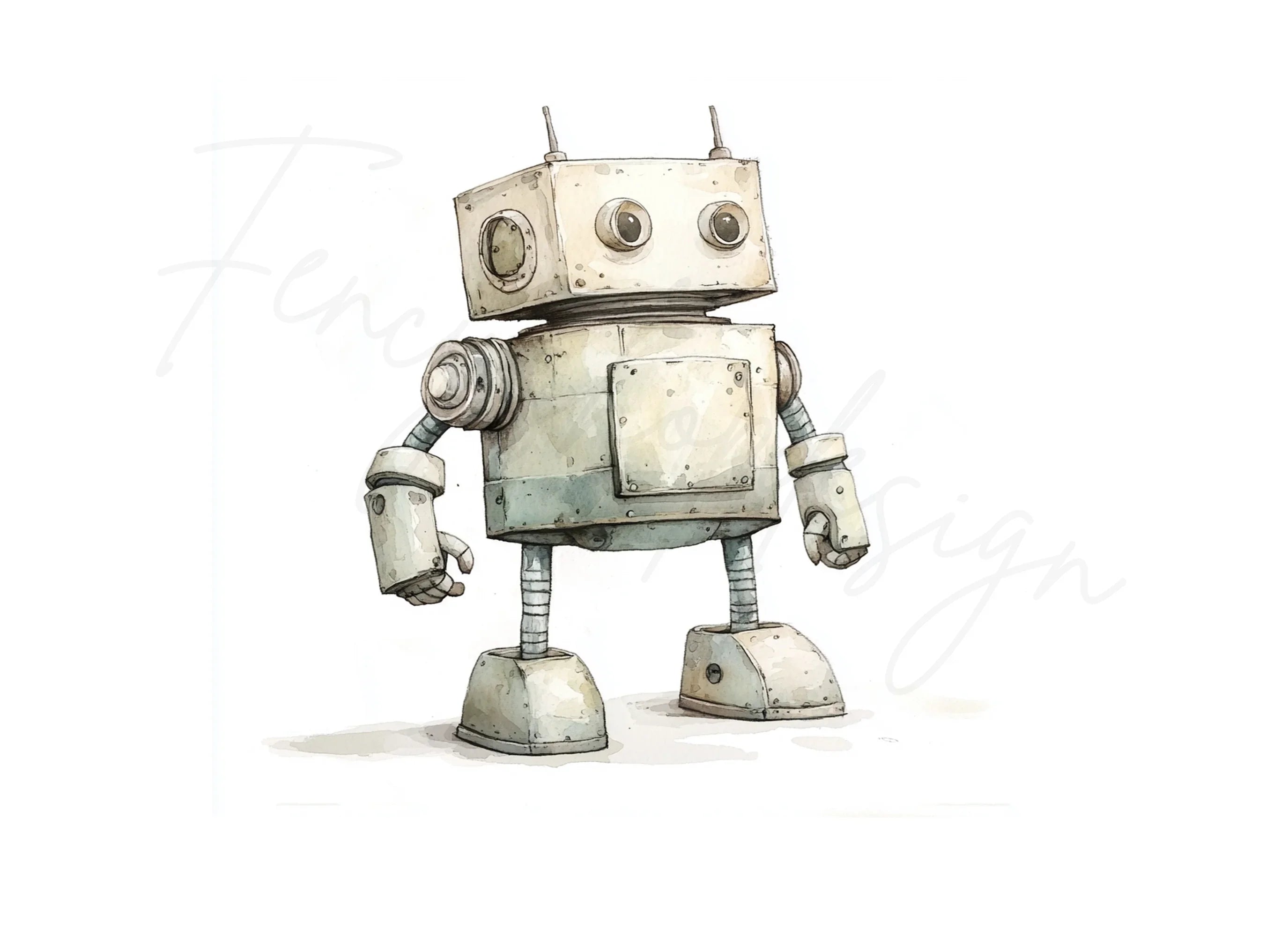 Cute Robot Clipart Bundle