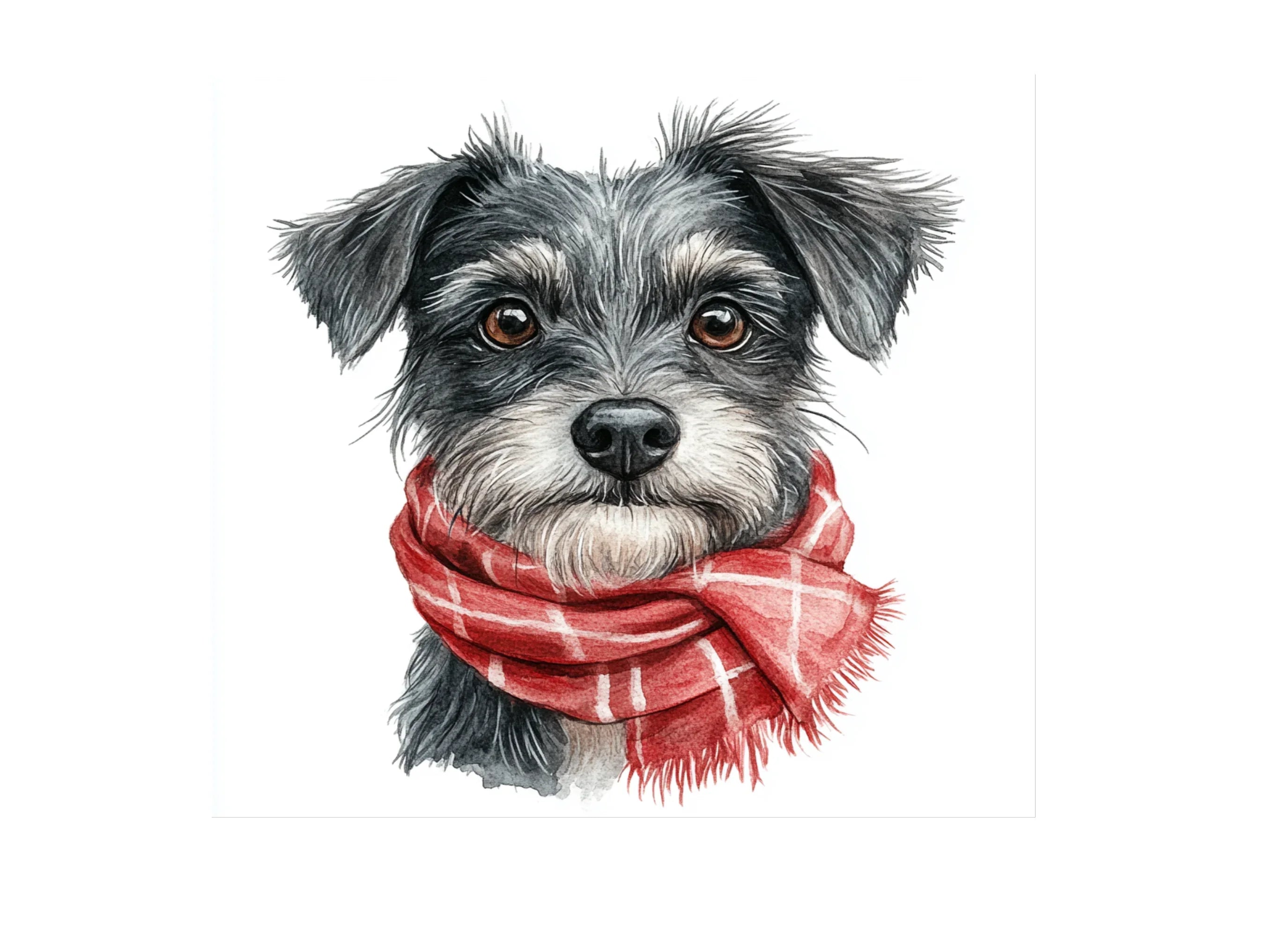 Cute Dogs in Scarves Clipart Bundle