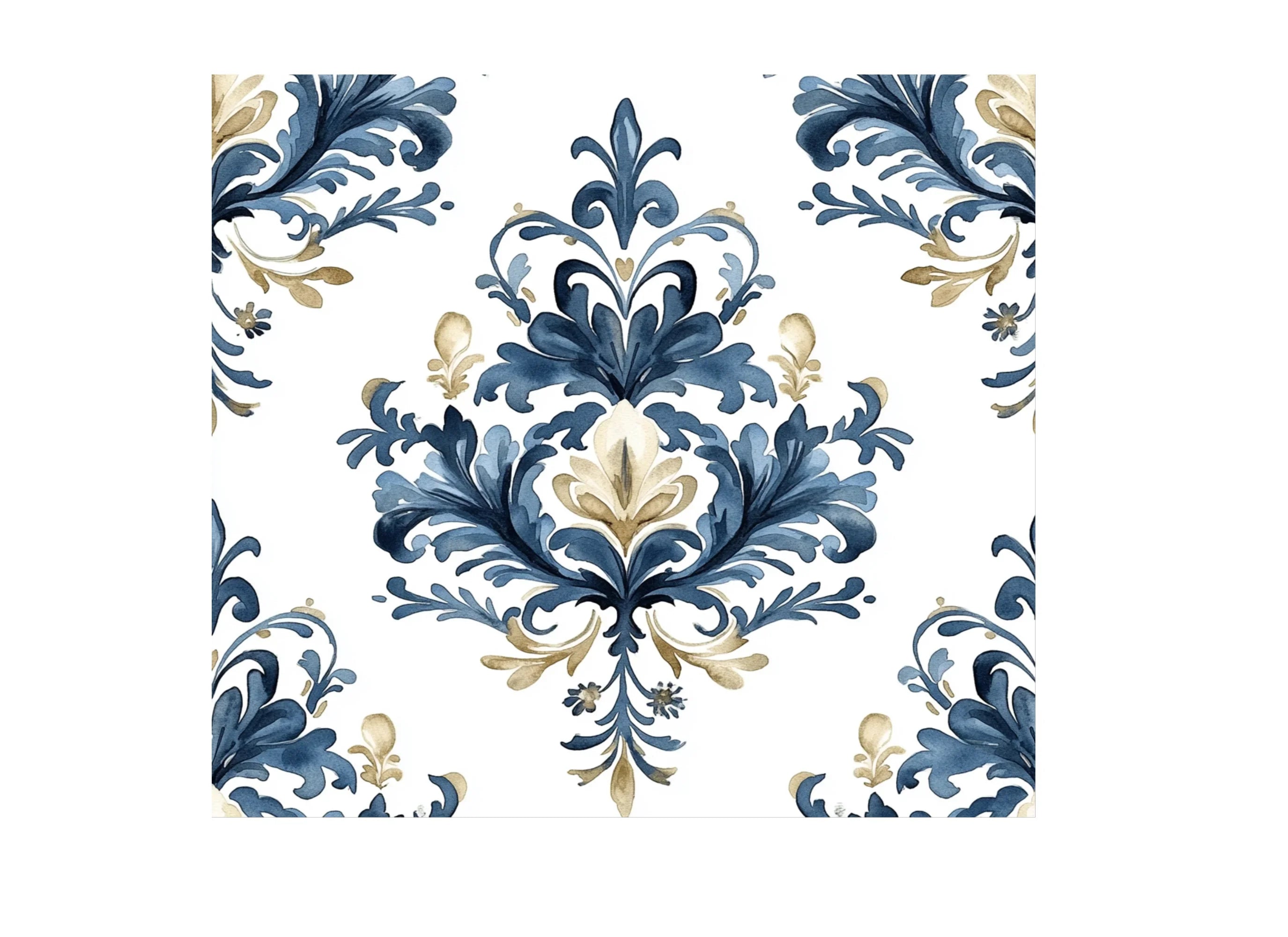 Vintage Damask Pattern Clipart Bundle