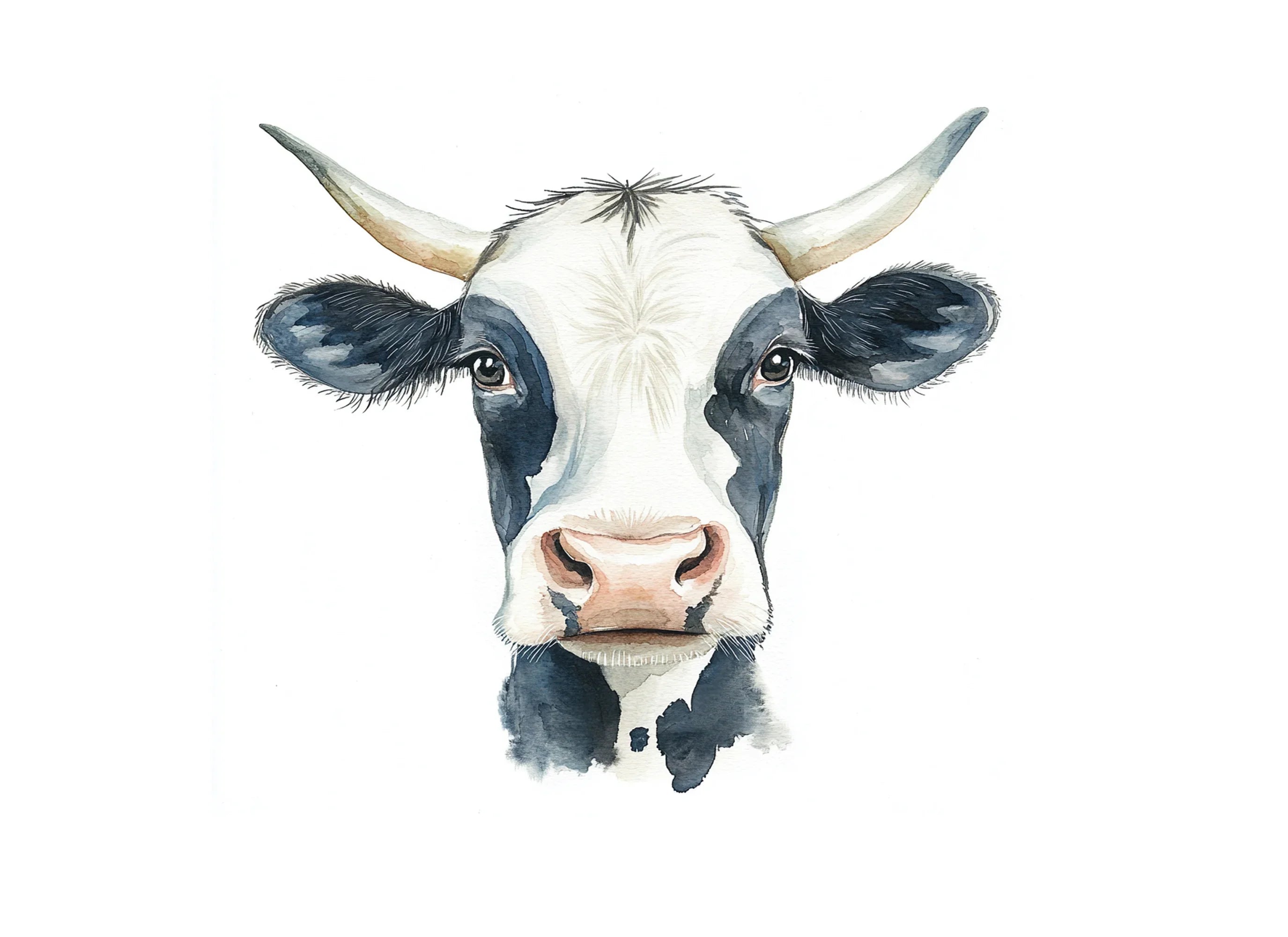 Holstein Cow Head Clipart Bundle