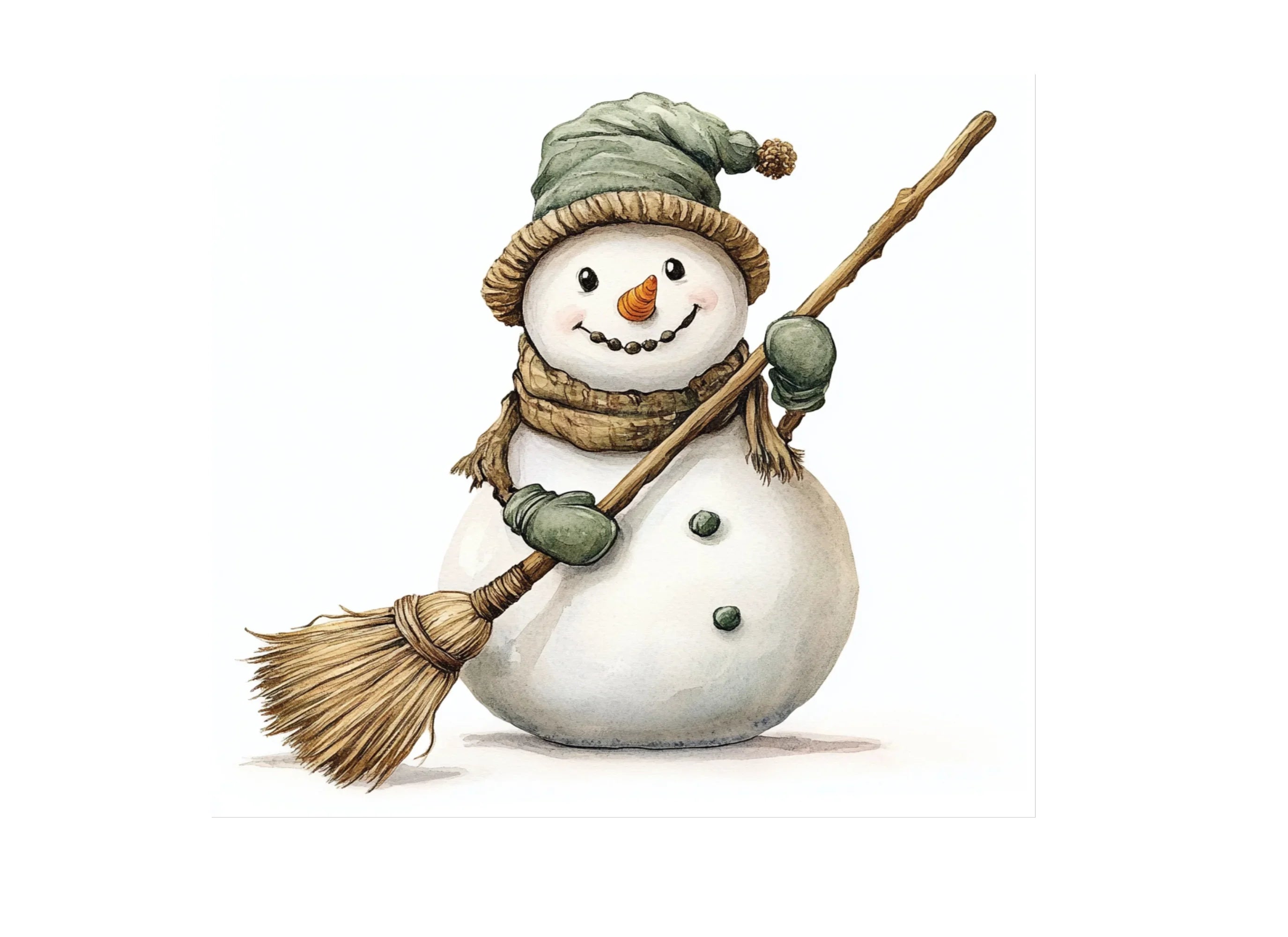 Cute Snowman Winter Clipart Bundle