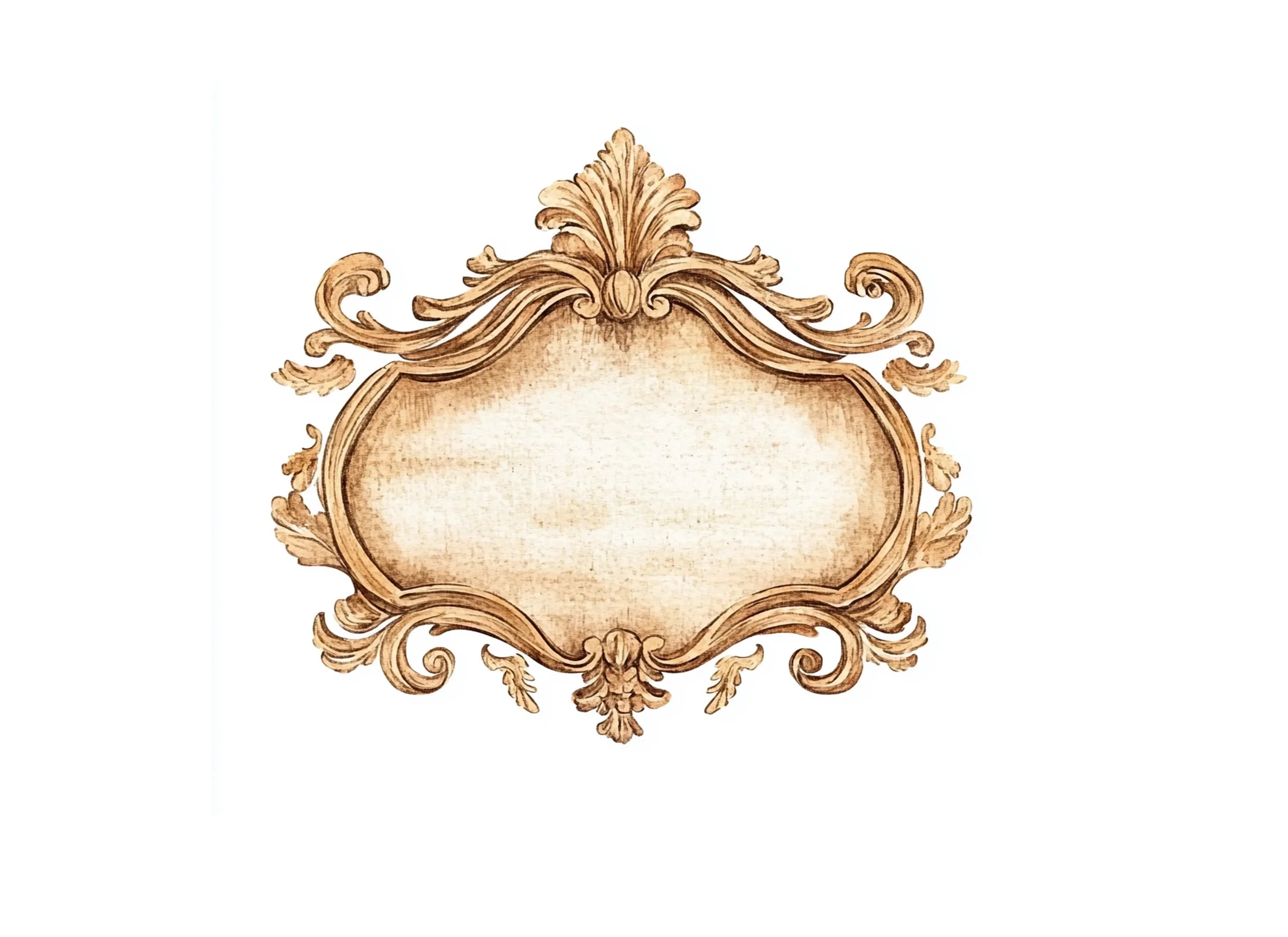 Vintage Gold Frame Clipart Bundle