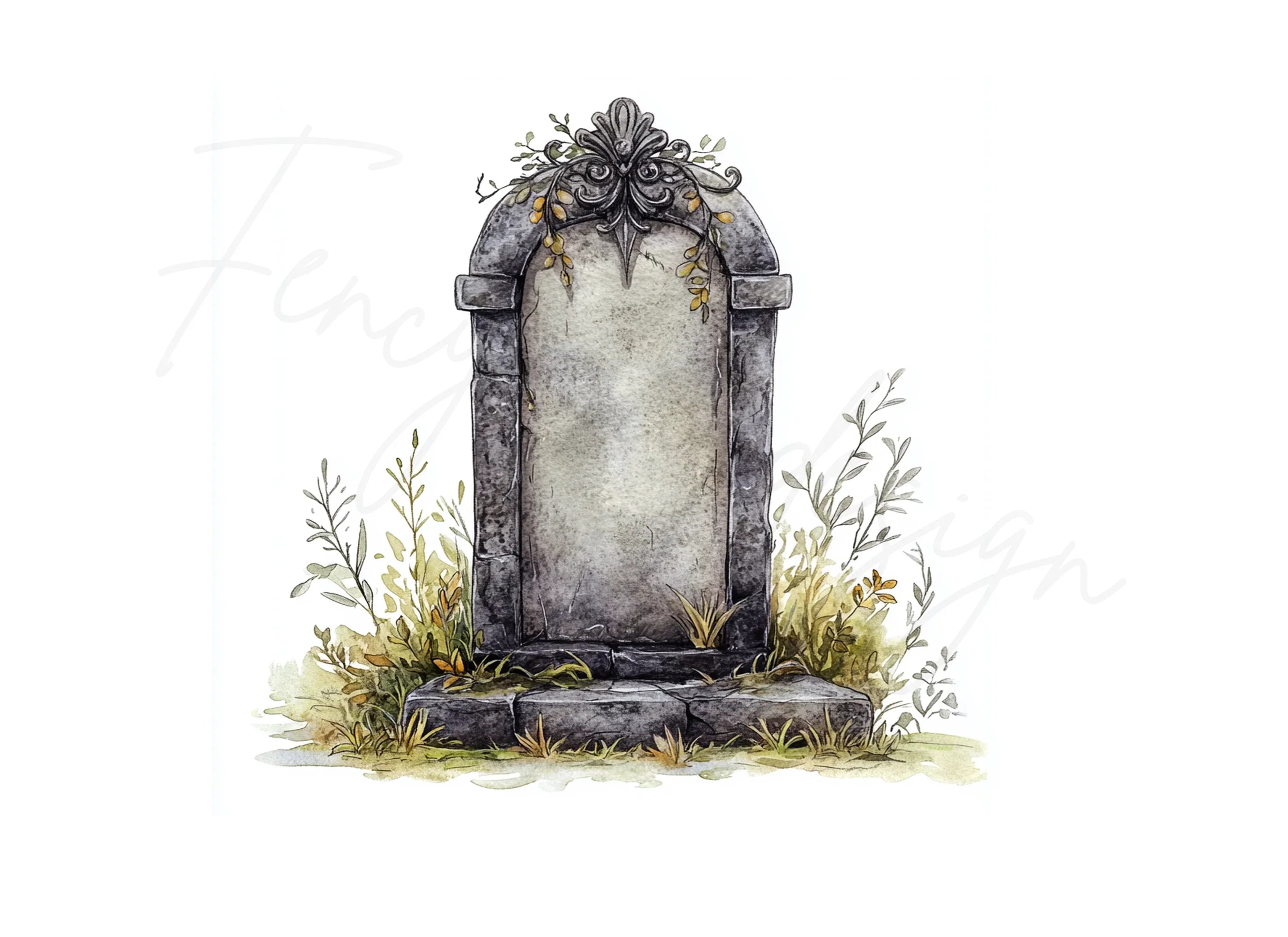 Halloween Gravestone Clipart Bundle