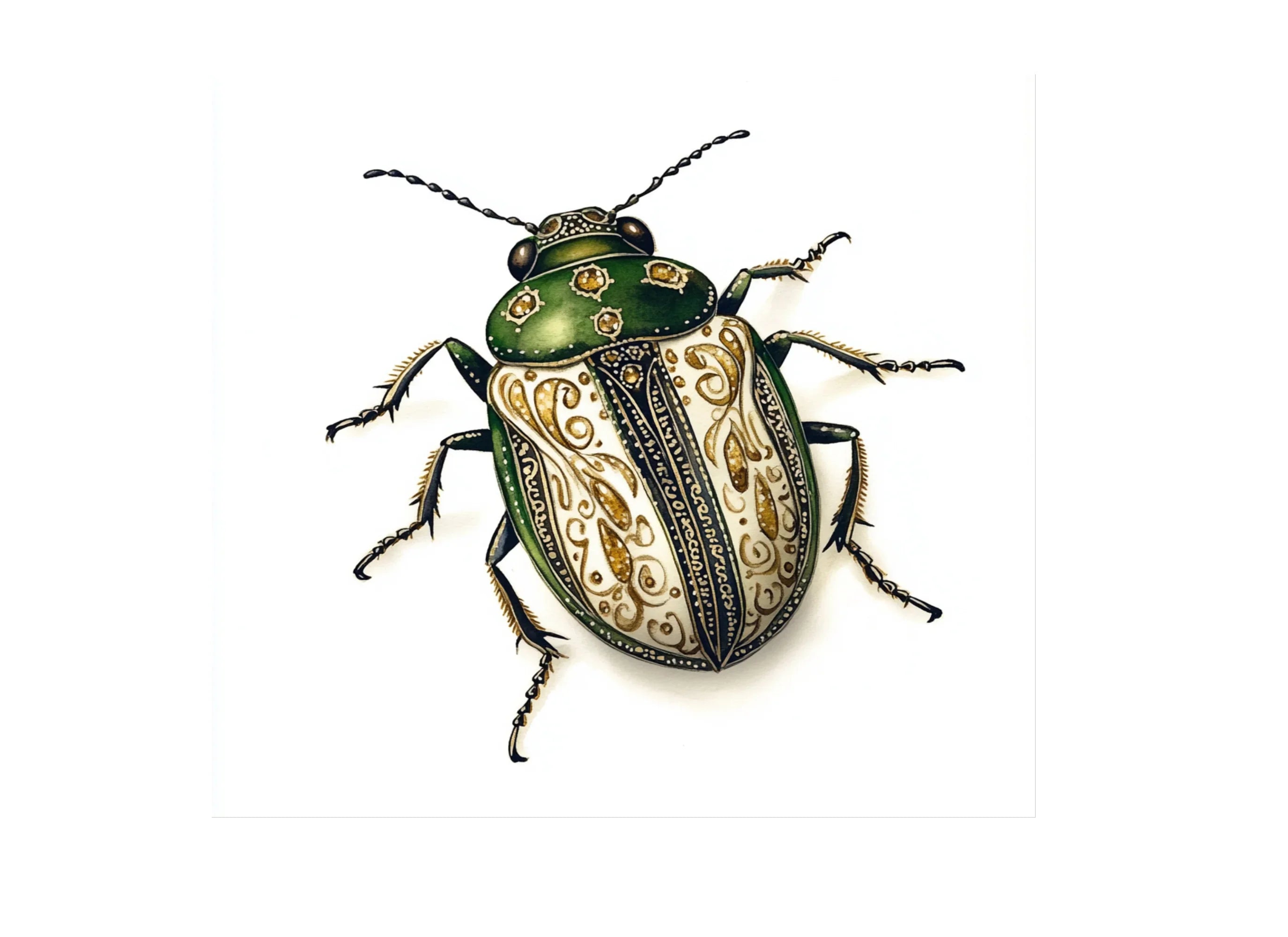 Ornate Patterned Beetle Clipart Bundle