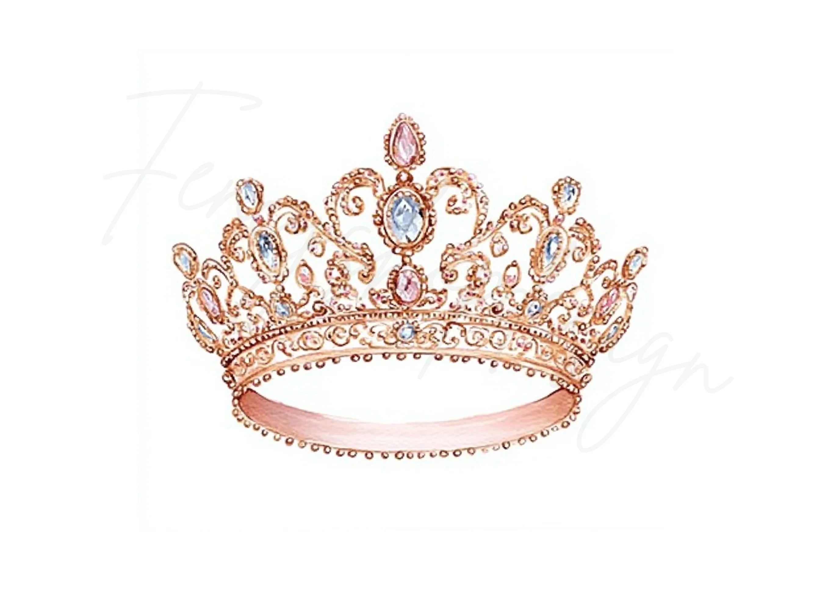 Elegant Princess Crown Clipart Bundle