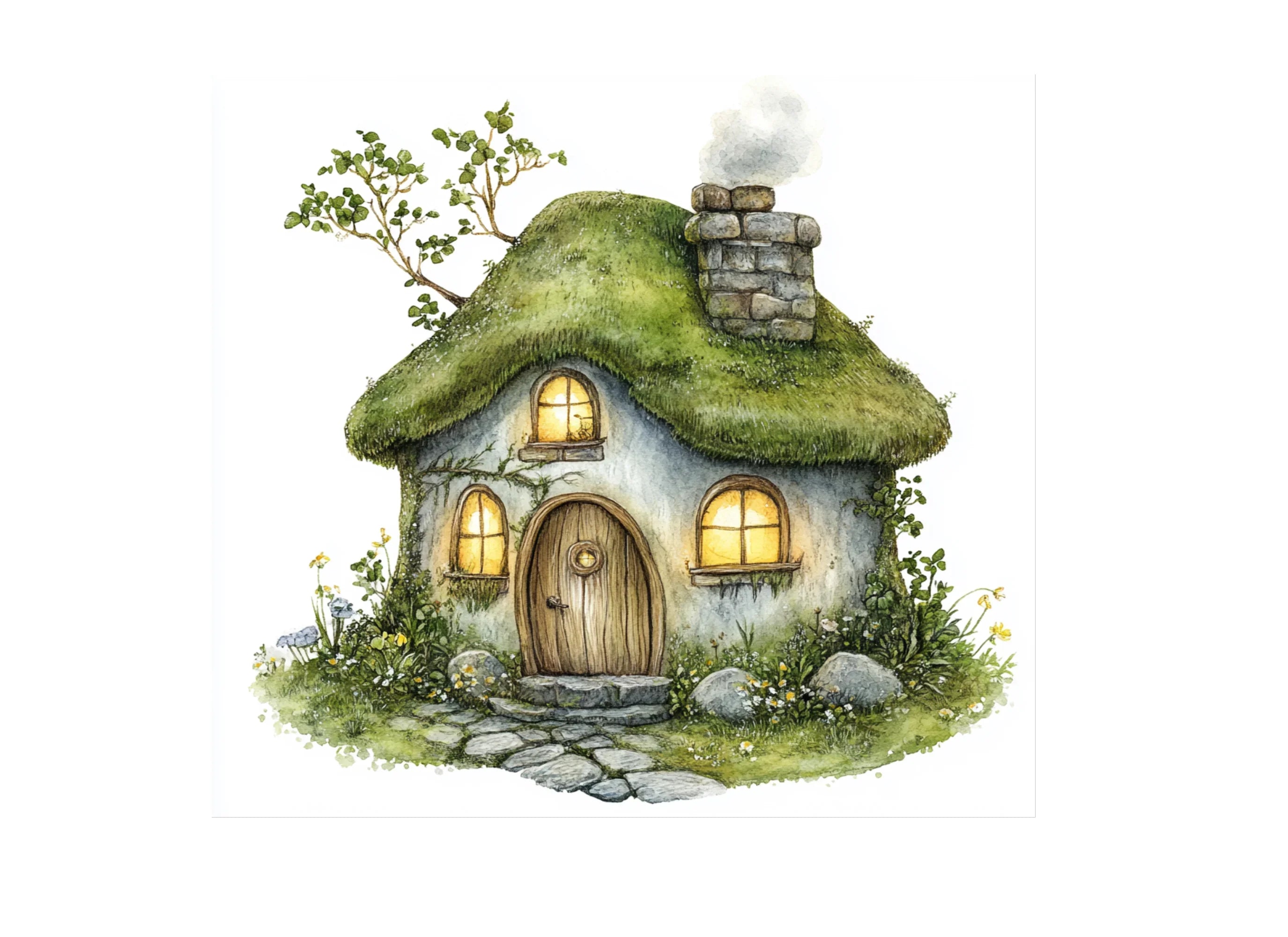 Charming Fantasy Cottages Clipart Bundle