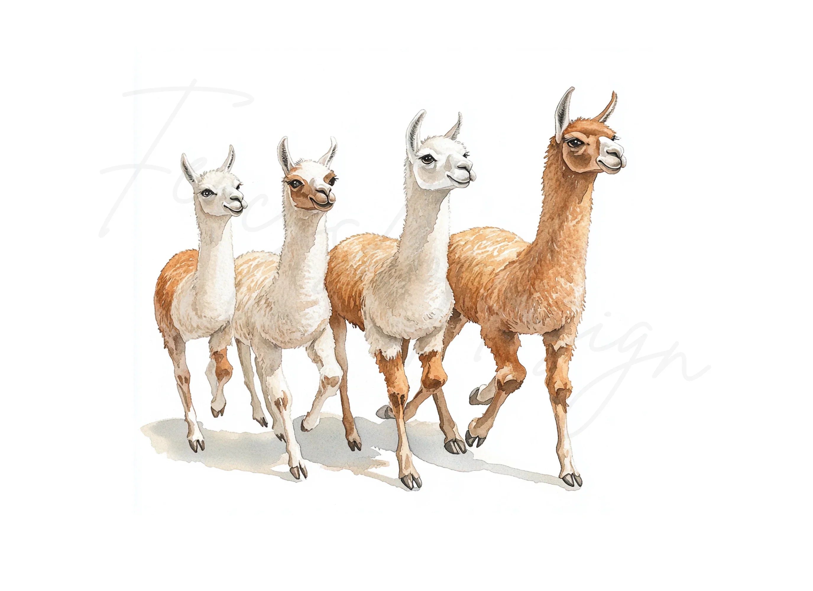 Llama Herd Clipart Bundle