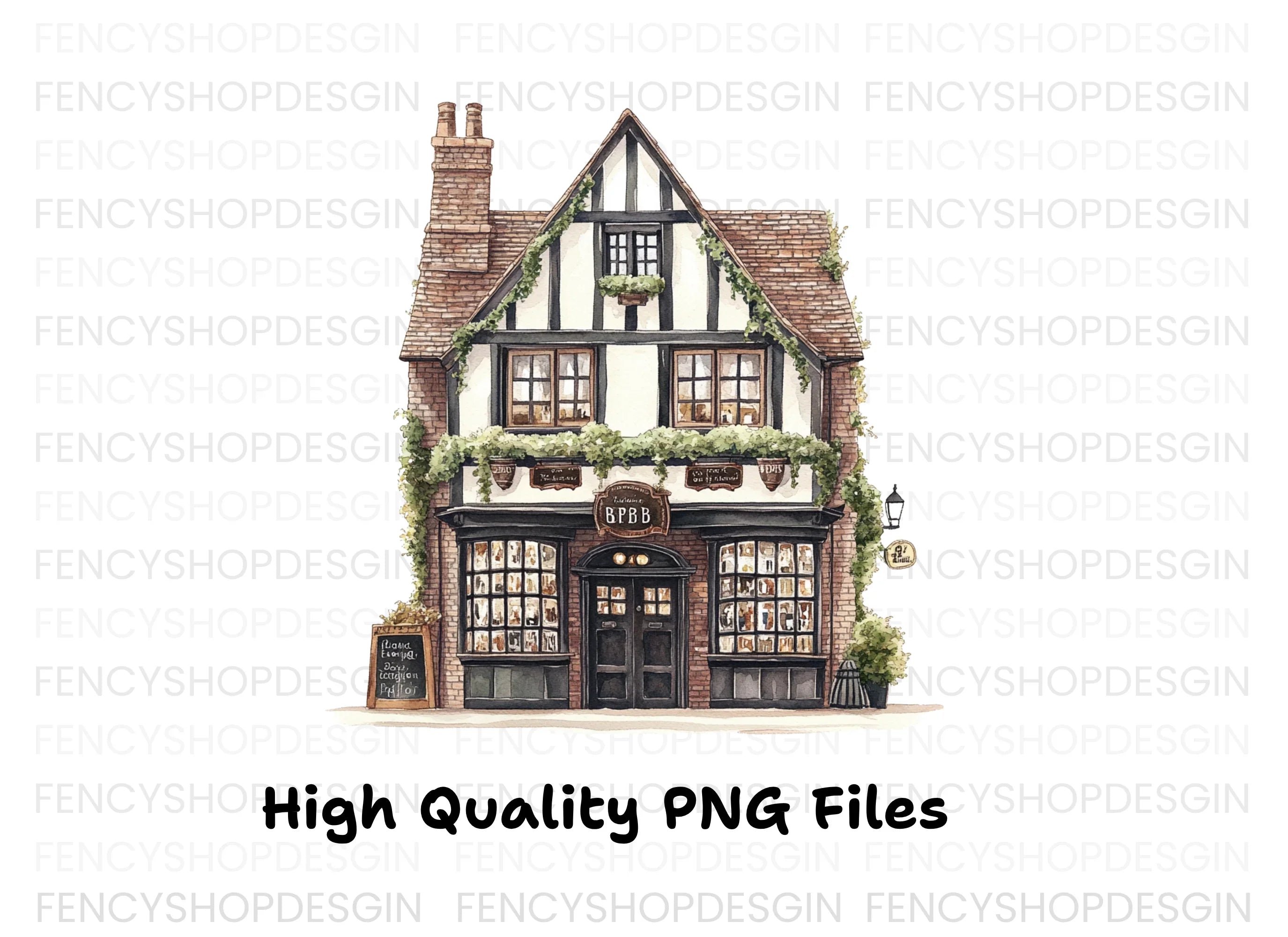 Charming English Cottage Clipart Bundle
