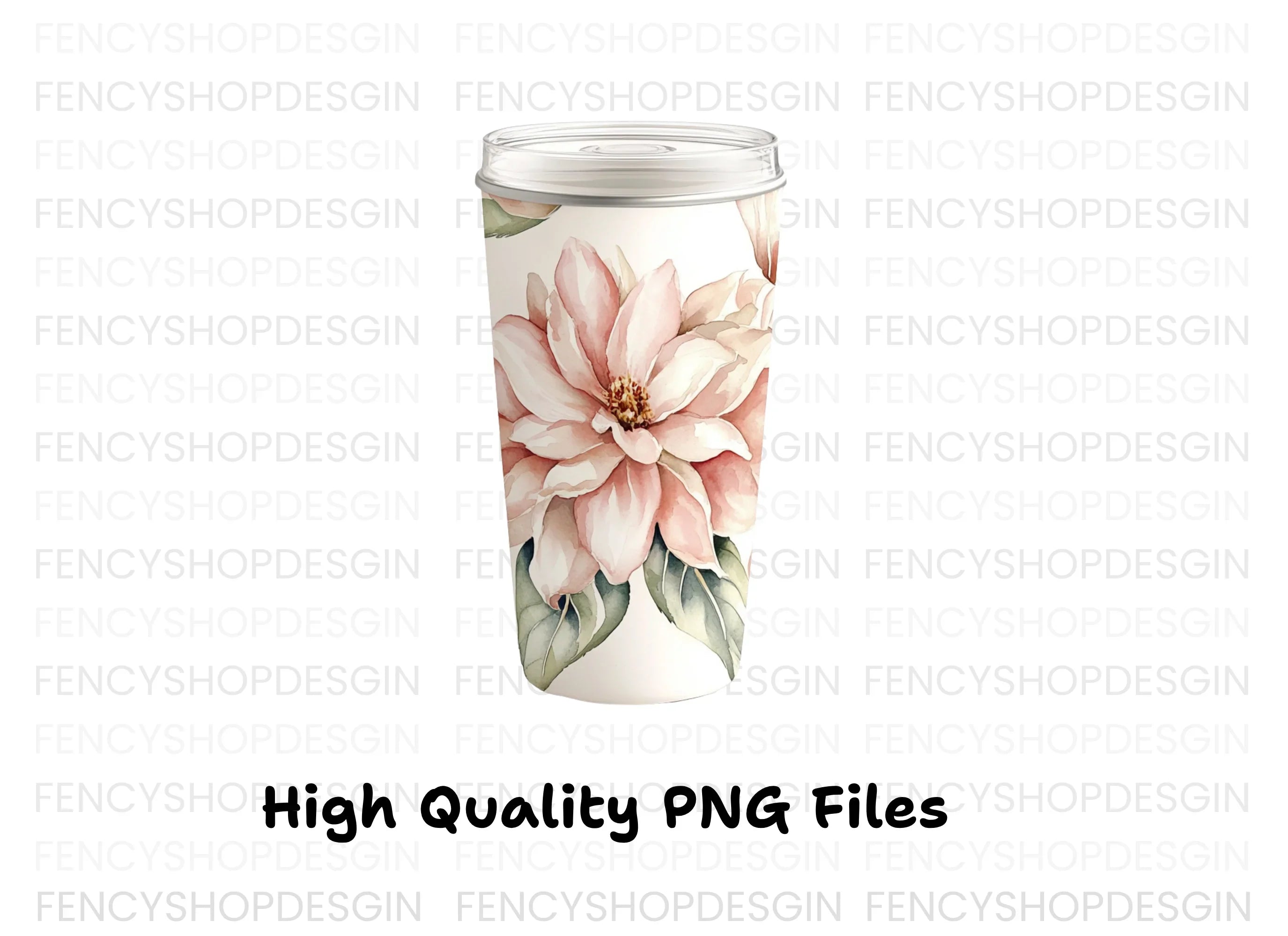 Floral Magnolia Tumbler Clipart Bundle