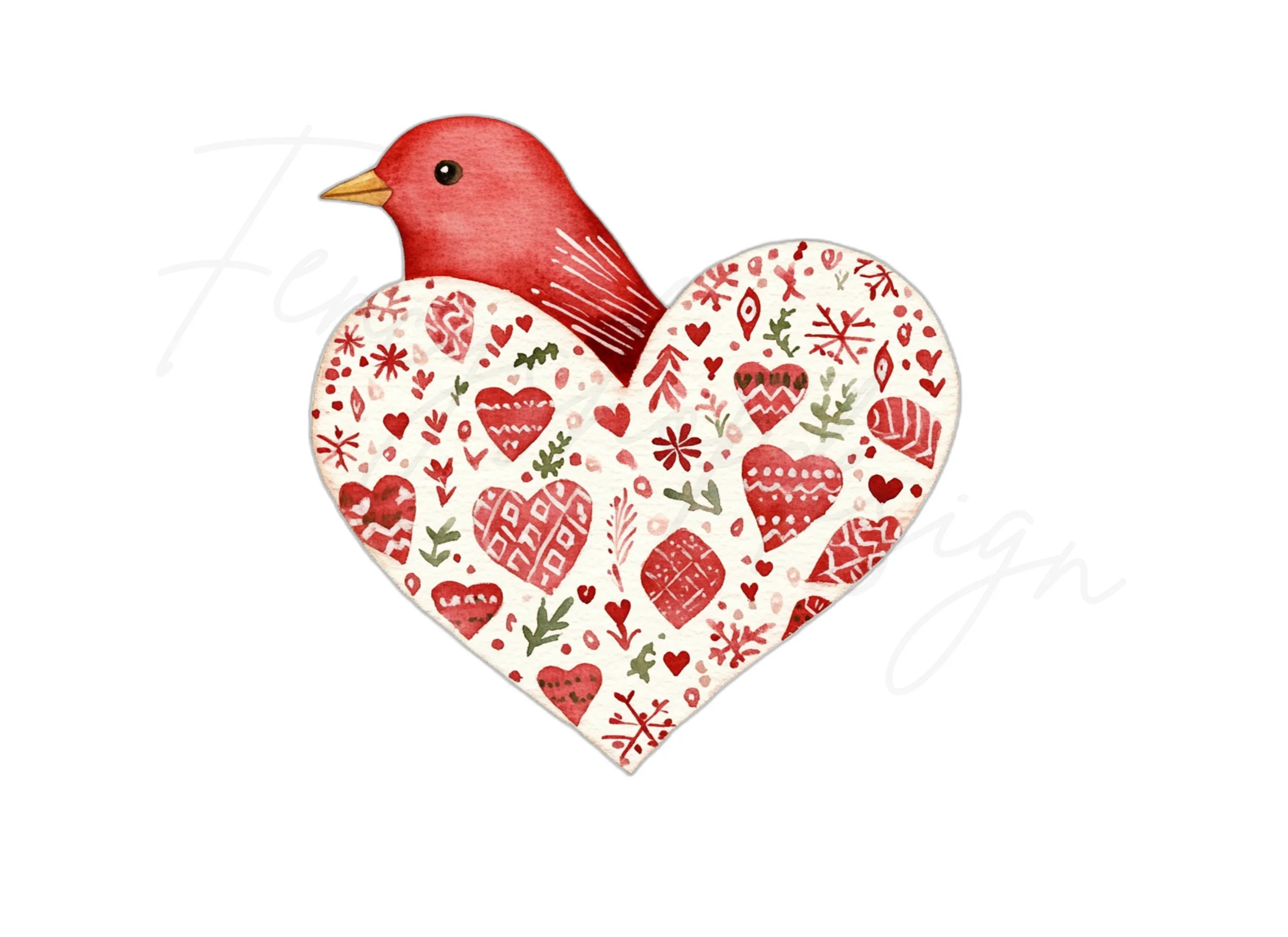 Bird Heart Clipart Bundle