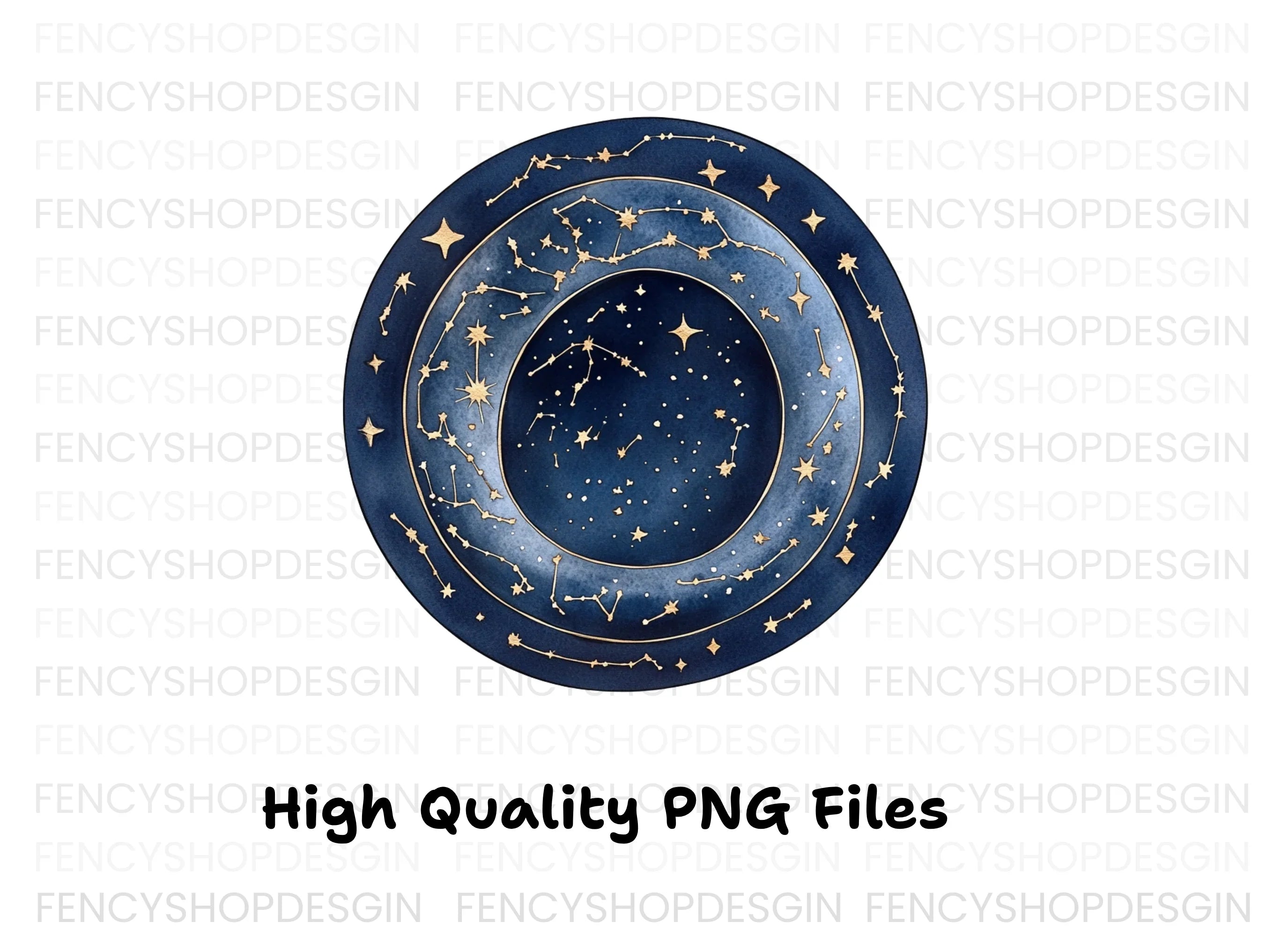 Intricate Celestial Constellation Clipart Bundle