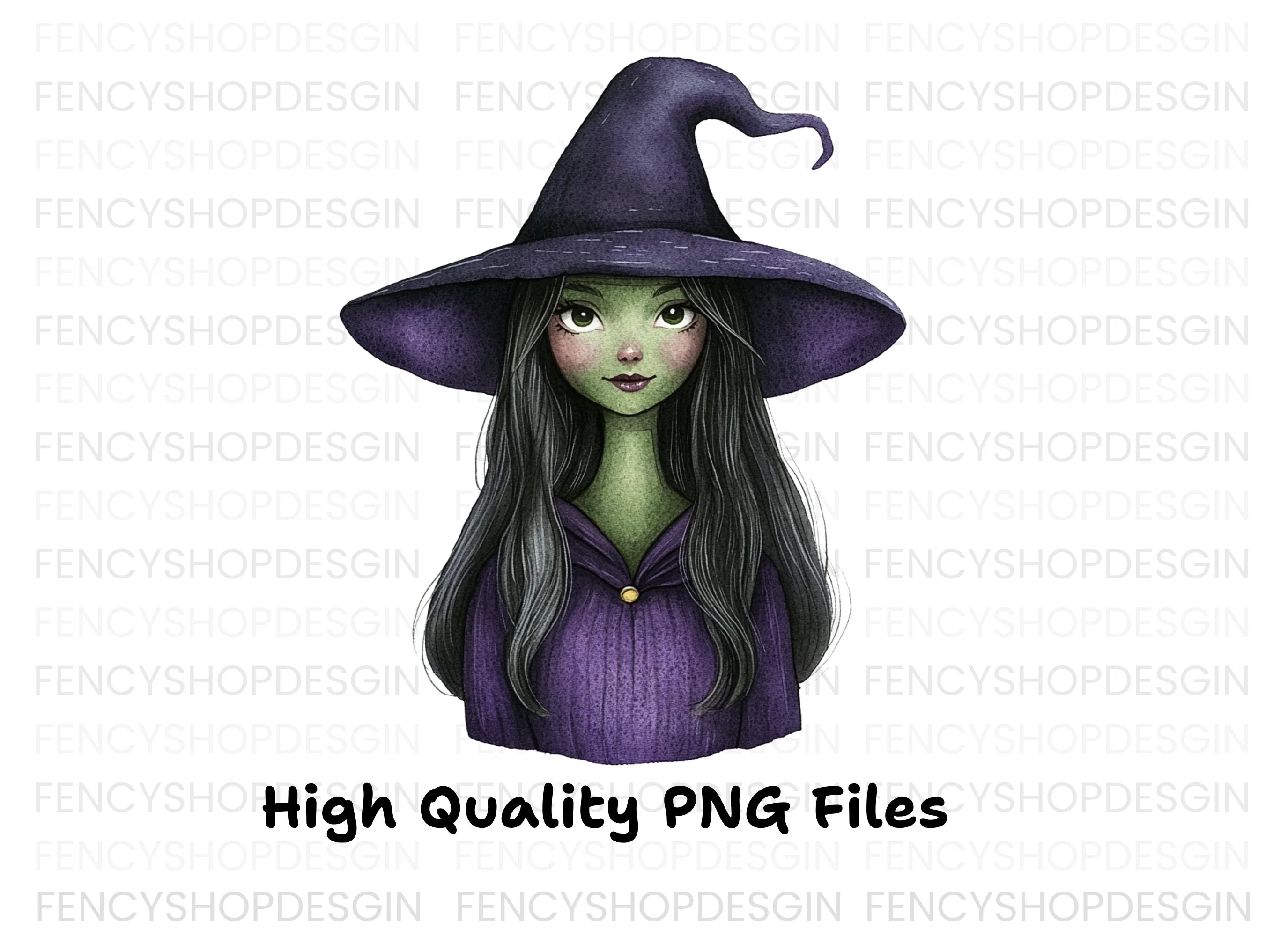 Mysterious Witch Portraits Clipart Bundle
